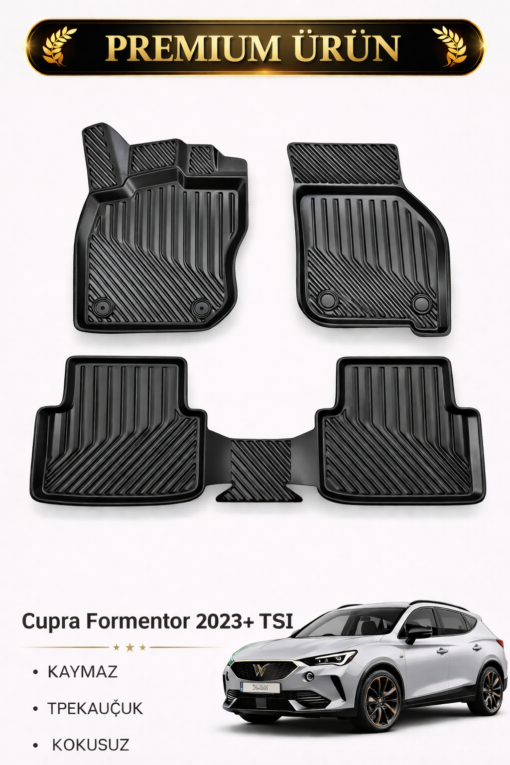 Cupra Formentor Tsi ile Uyumlu 3D Oto Paspas Premium