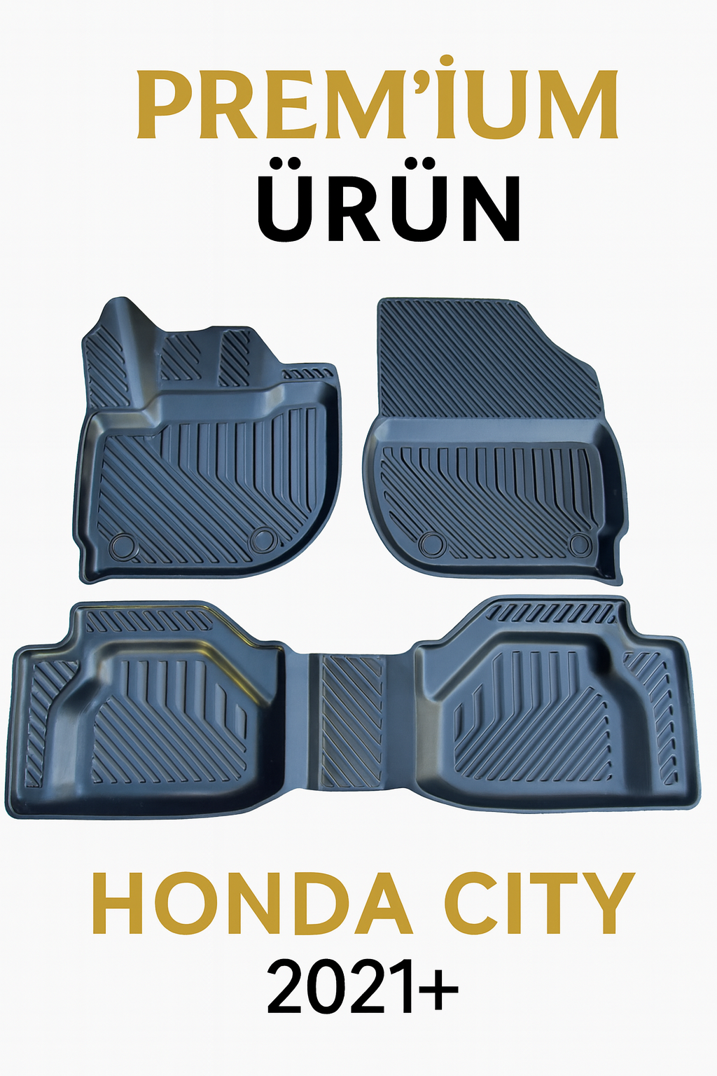 Honda City 2021+ Uyumlu 3D Oto Paspas Premium