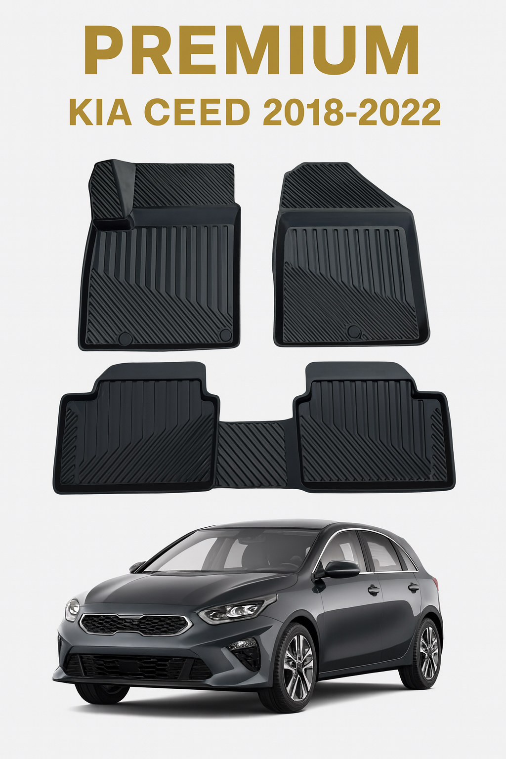 Kia Ceed 2018-2022 Uyumlu 3D Oto Paspas Premium