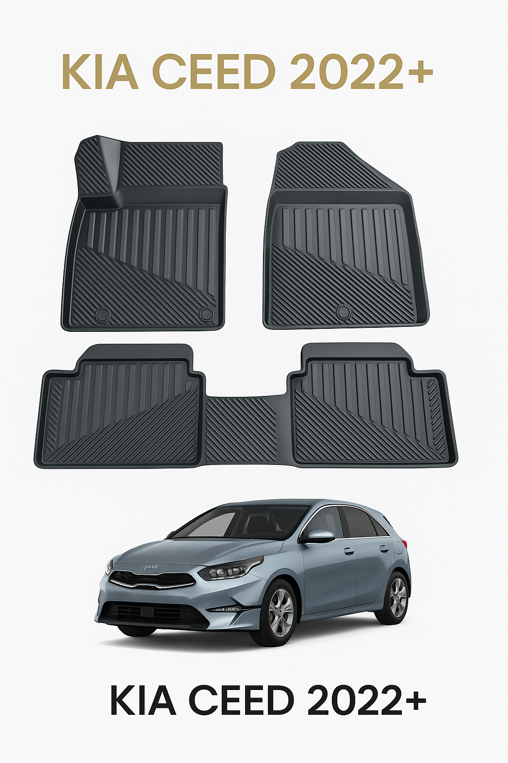 Kia Ceed 2022+ Uyumlu 3D Oto Paspas Premium