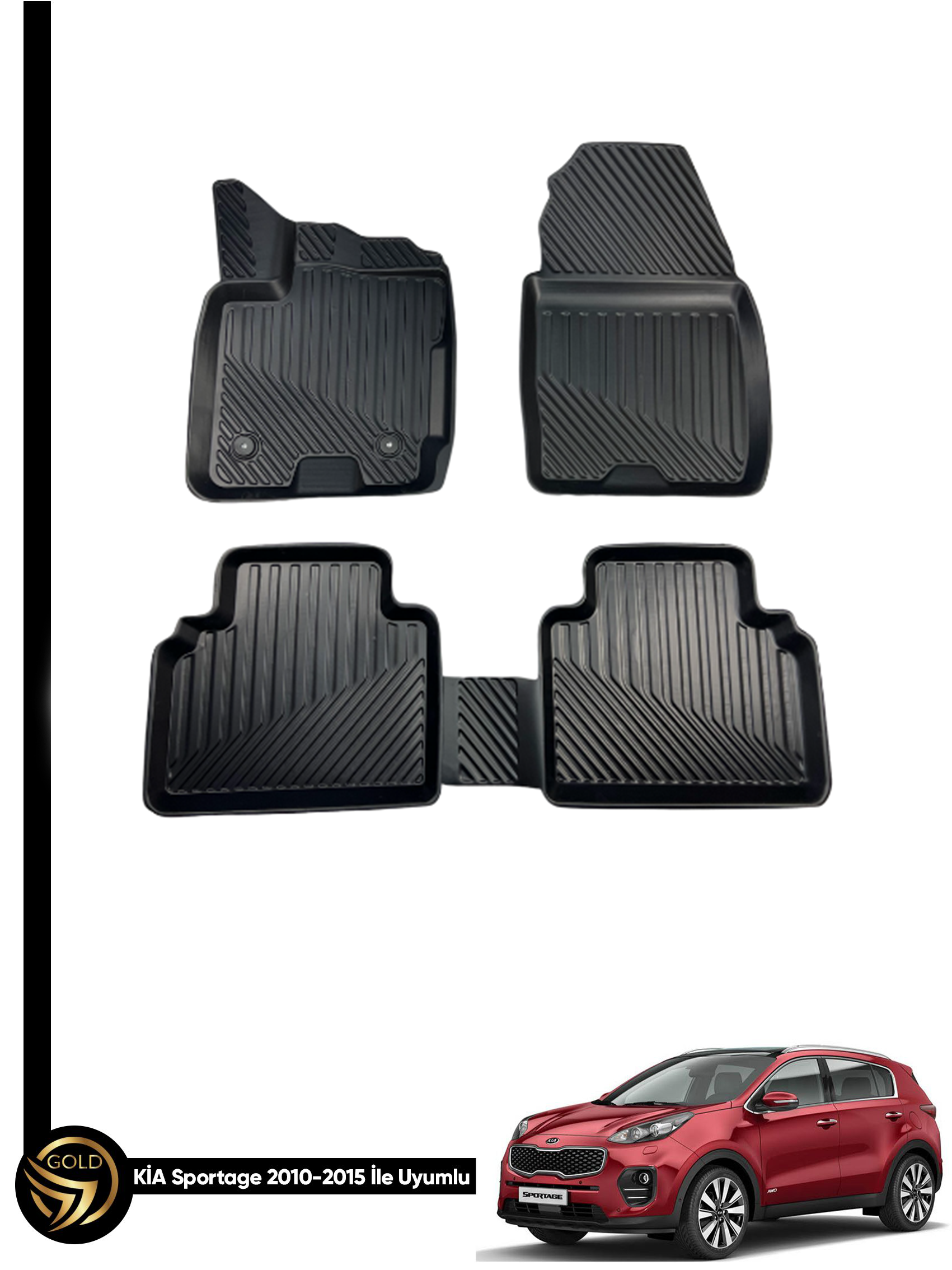 Kia Sportage SL 2010-2015 3D Havuzlu Araca Özel Oto Paspas