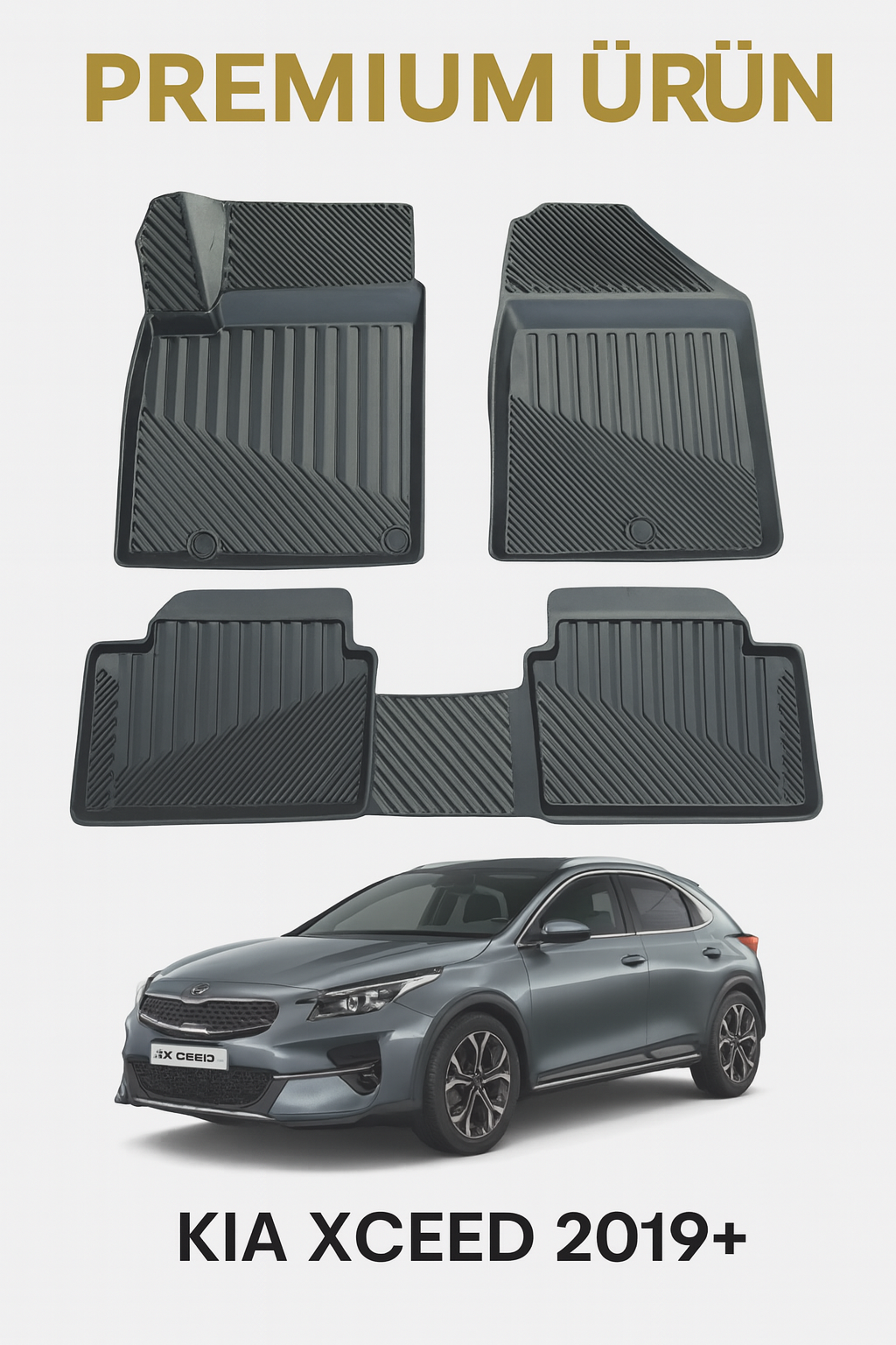 Kia xCeed 2019+ Uyumlu 3D Oto Paspas Premium