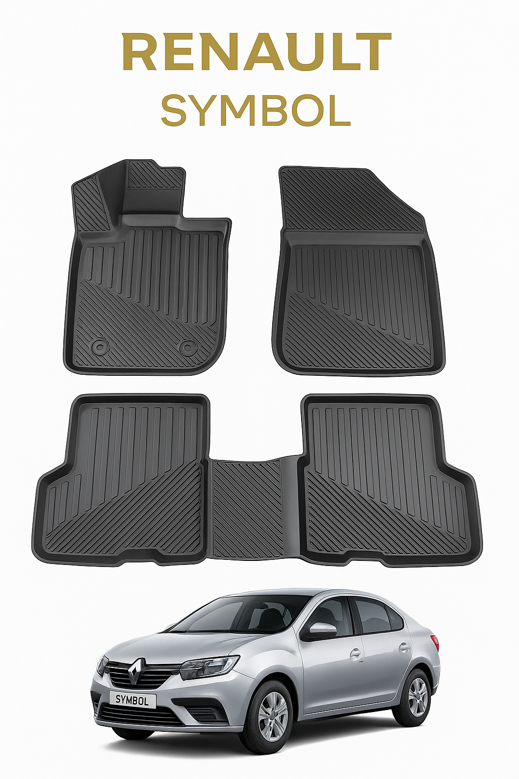Renault Symbol 2018+ Uyumlu 3D Oto Paspas Premium