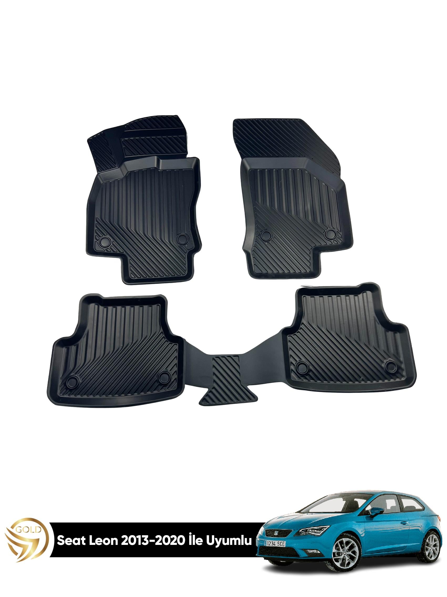 Seat Leon 2013-2020 3D Havuzlu Araca Özel Oto Paspas