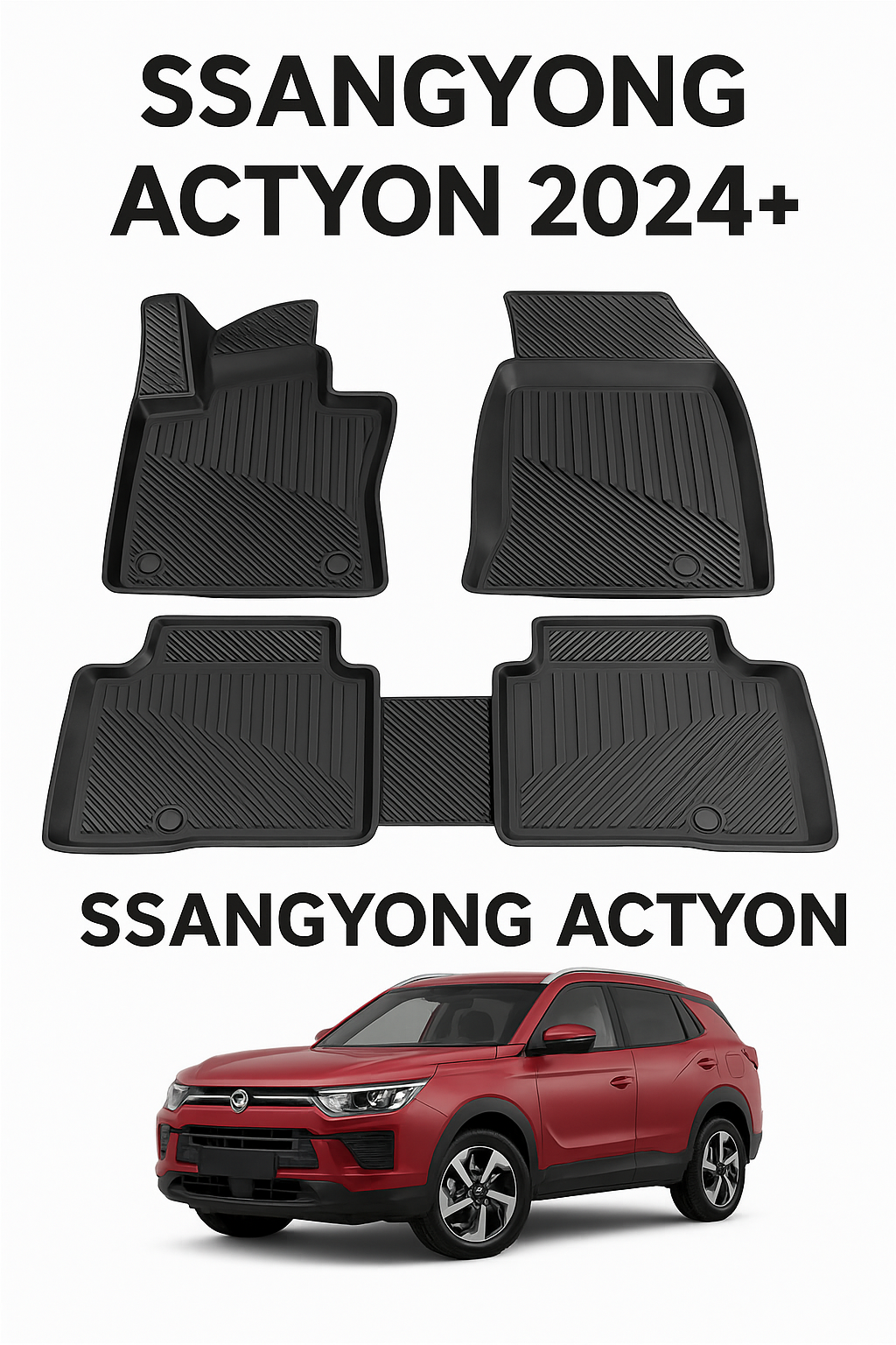 Ssangyong Actyon 2024+ Uyumlu 3D Oto Paspas Premium