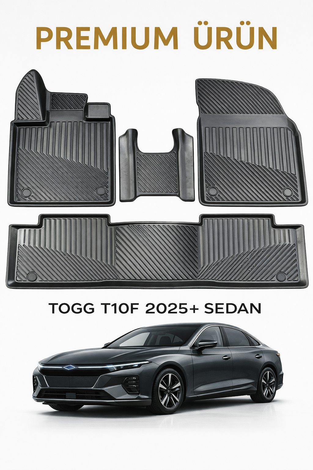 Togg T10F 2025+ Sedan 3D Oto Paspas Premium