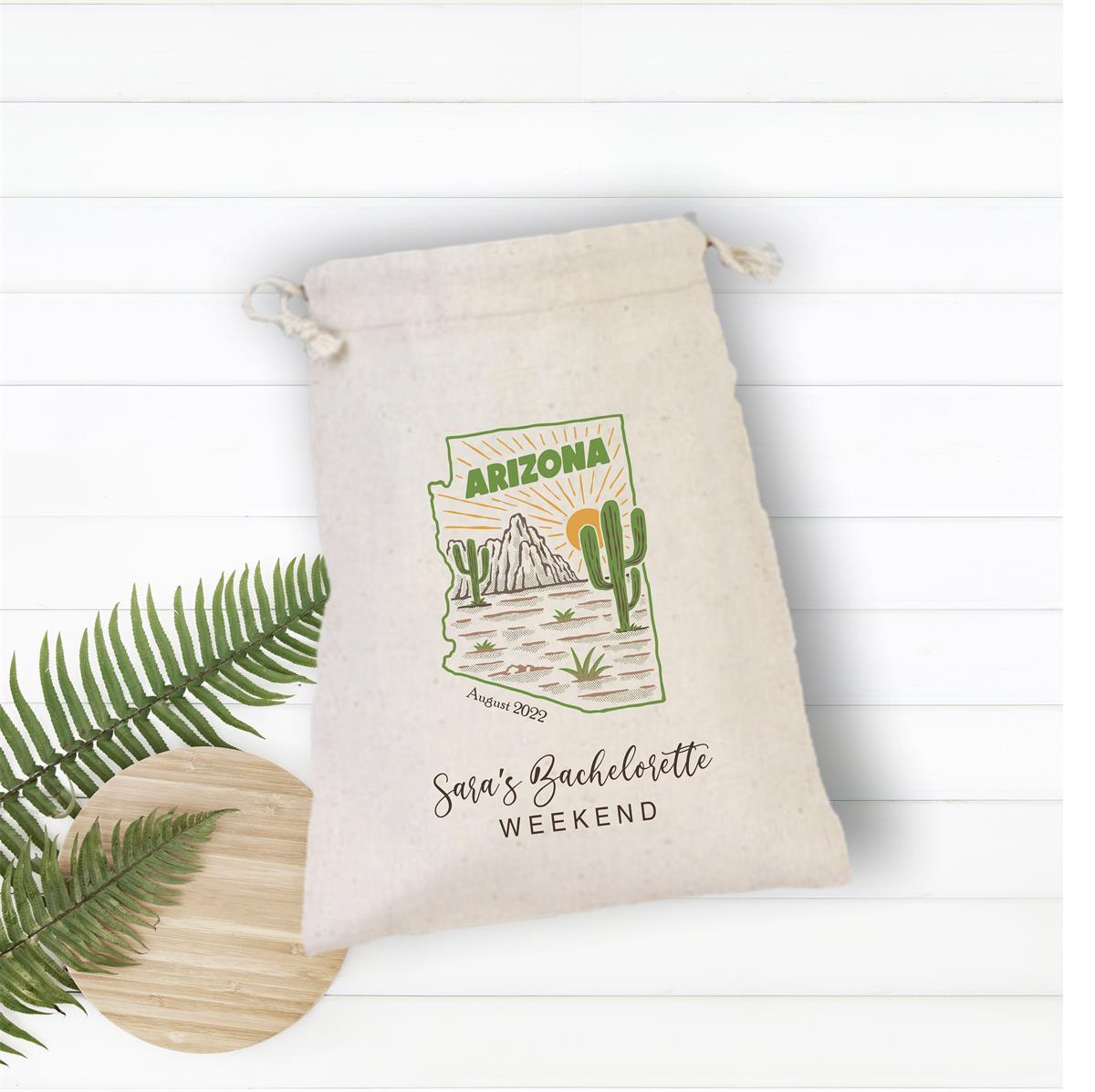 Farewell to the bachelor with a Arizona themed gift pouch