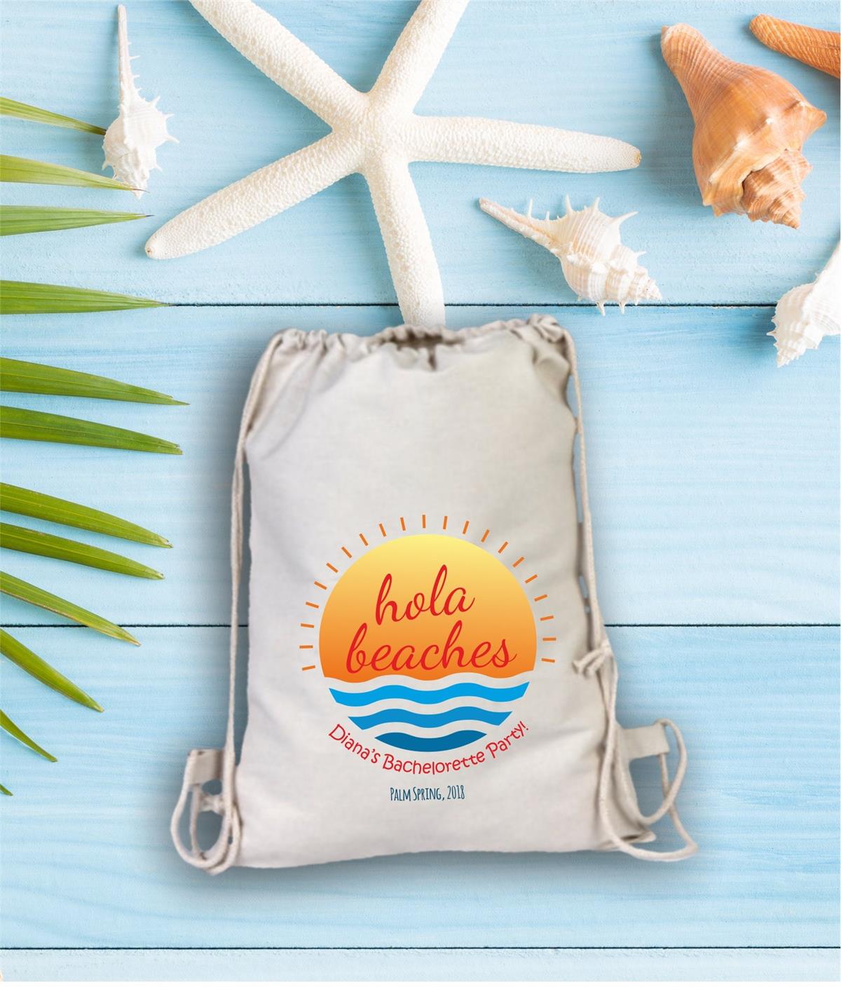 Bachelor's Party Hola Written cloth bags