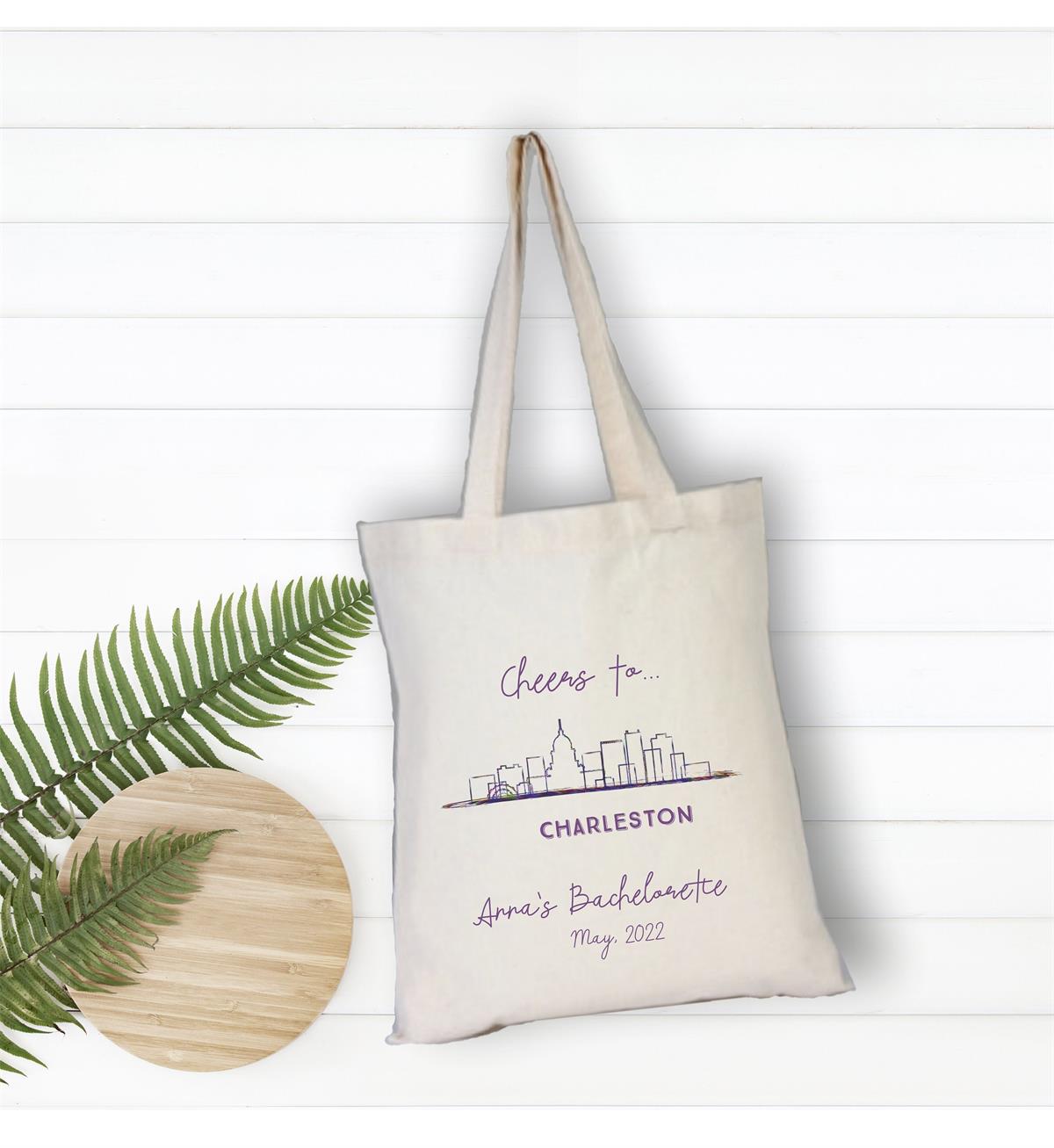 Charleston South Carolina themed bachelor's bachelor party cloth bag