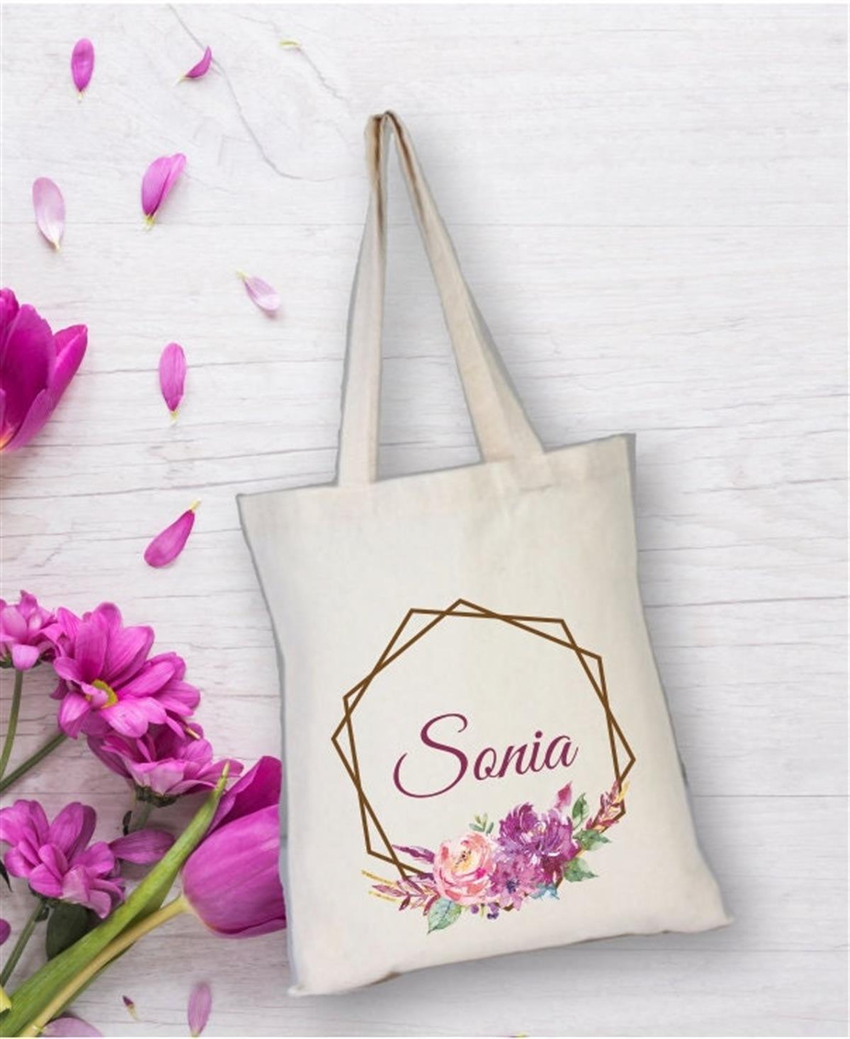 Flower wreath gift cloth bag