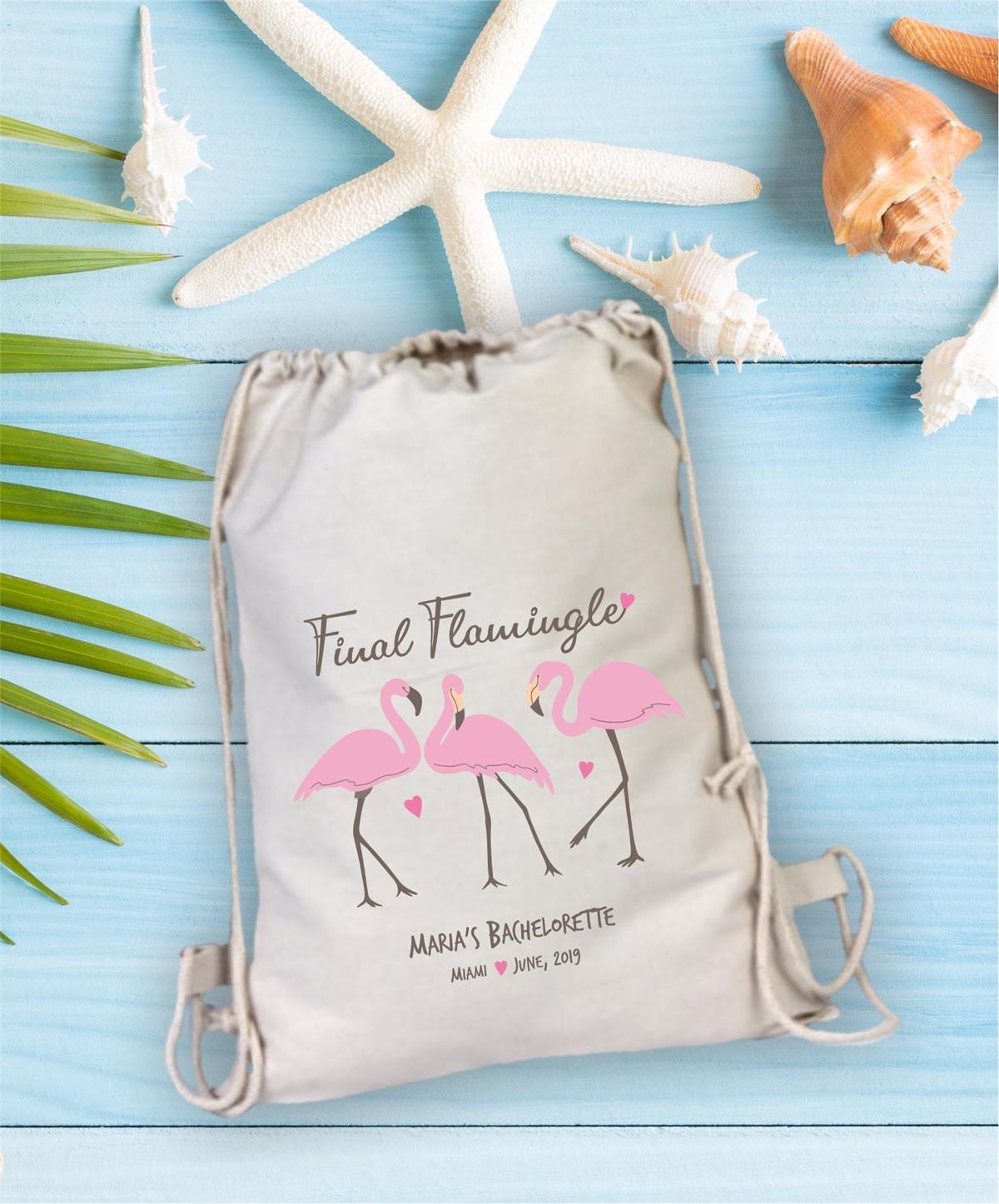 Flamingo themed gift backpack