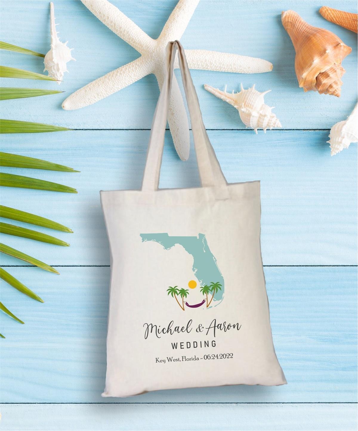 Florida themed bachelor party gift diaper bags