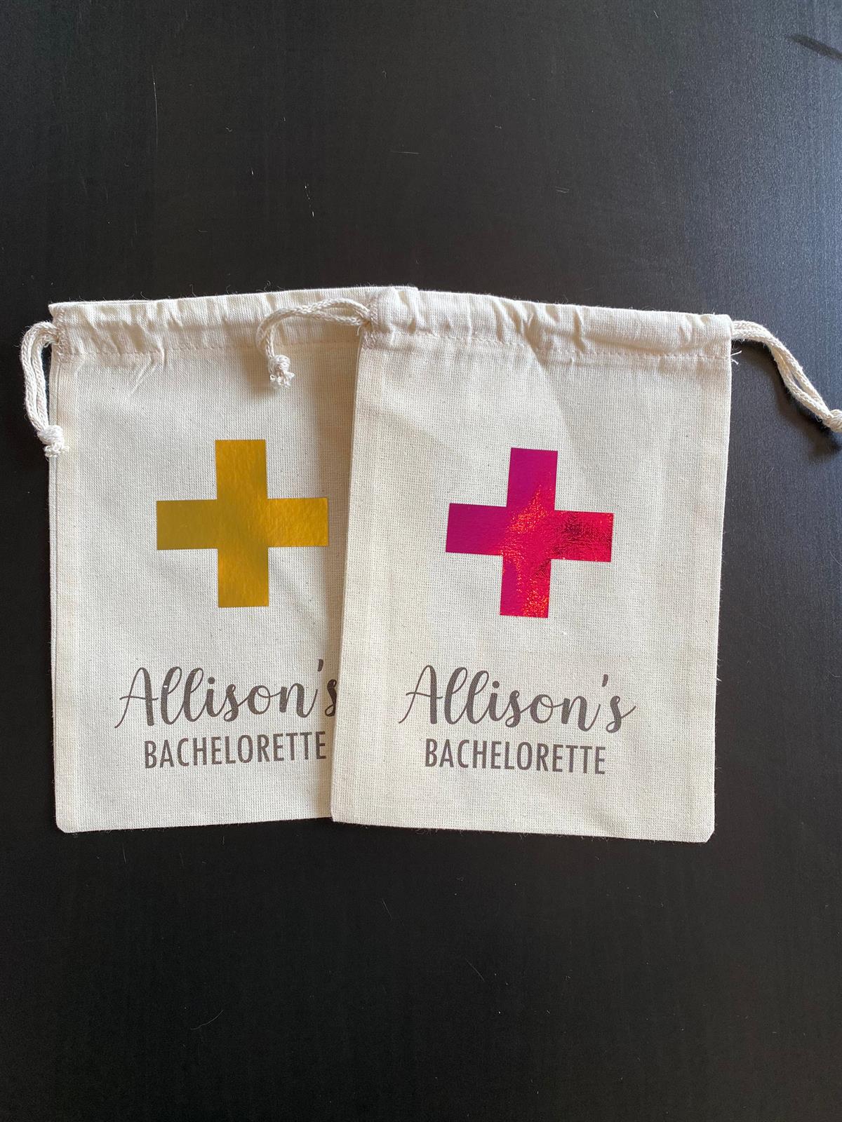 Phosphorus printed bachelor party themed pouch bags