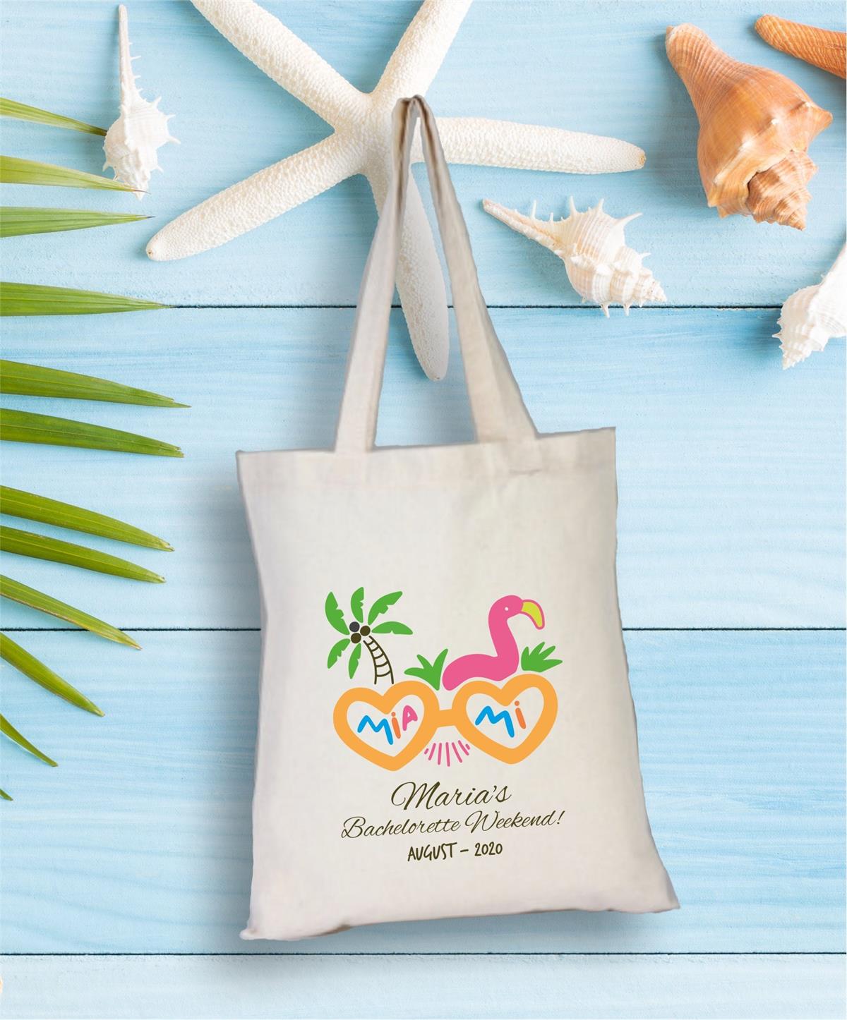 The cloth bag for a bachelor's bachelor with flamingo patterned