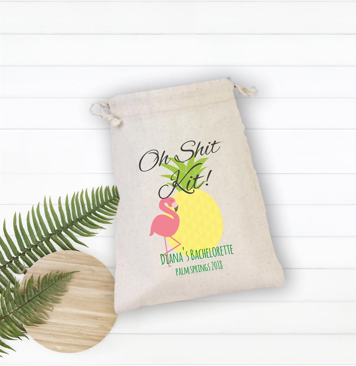 A cloth pouch for the personalized bachelor party