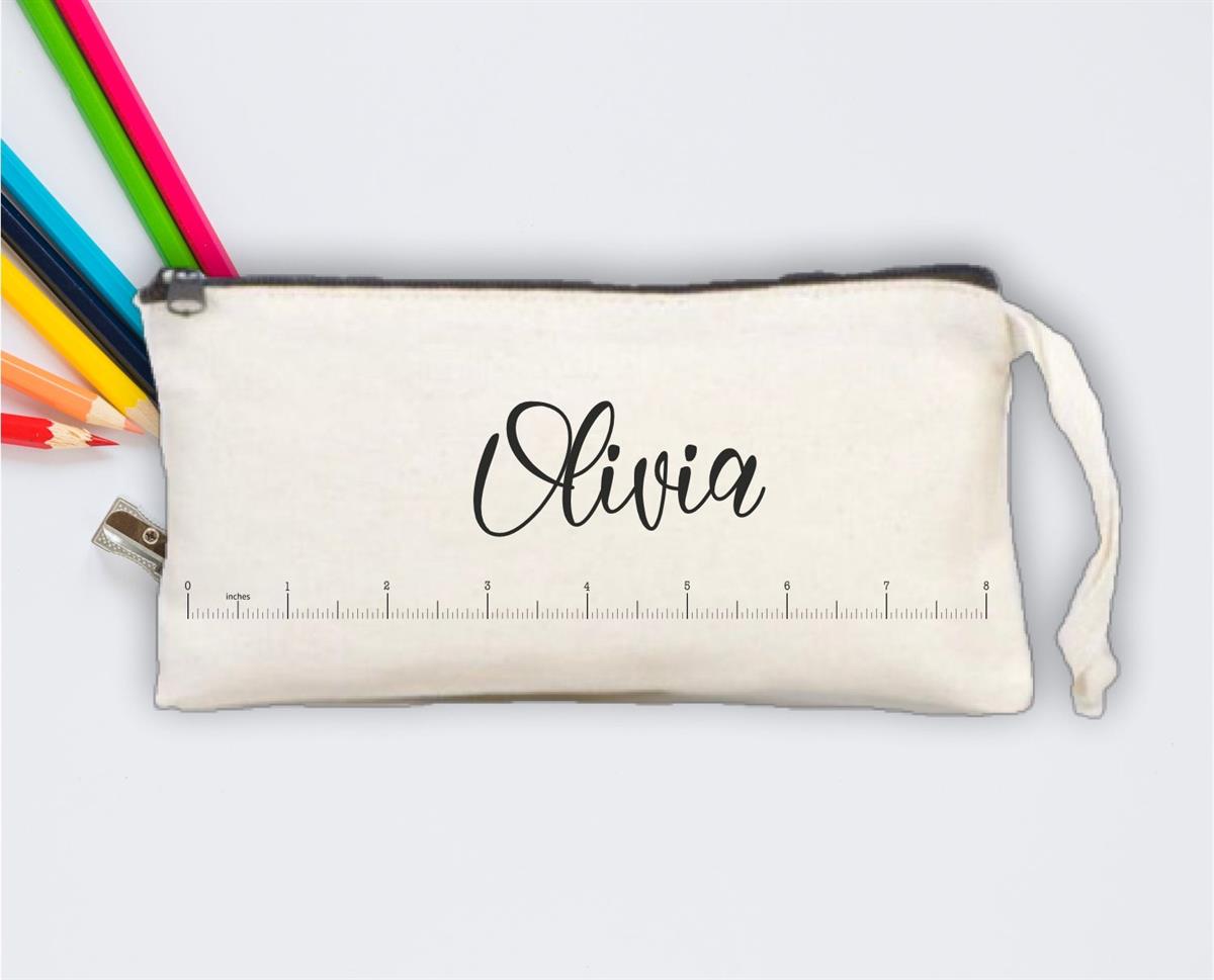 Personalized Ruler Patterned Pencil Box