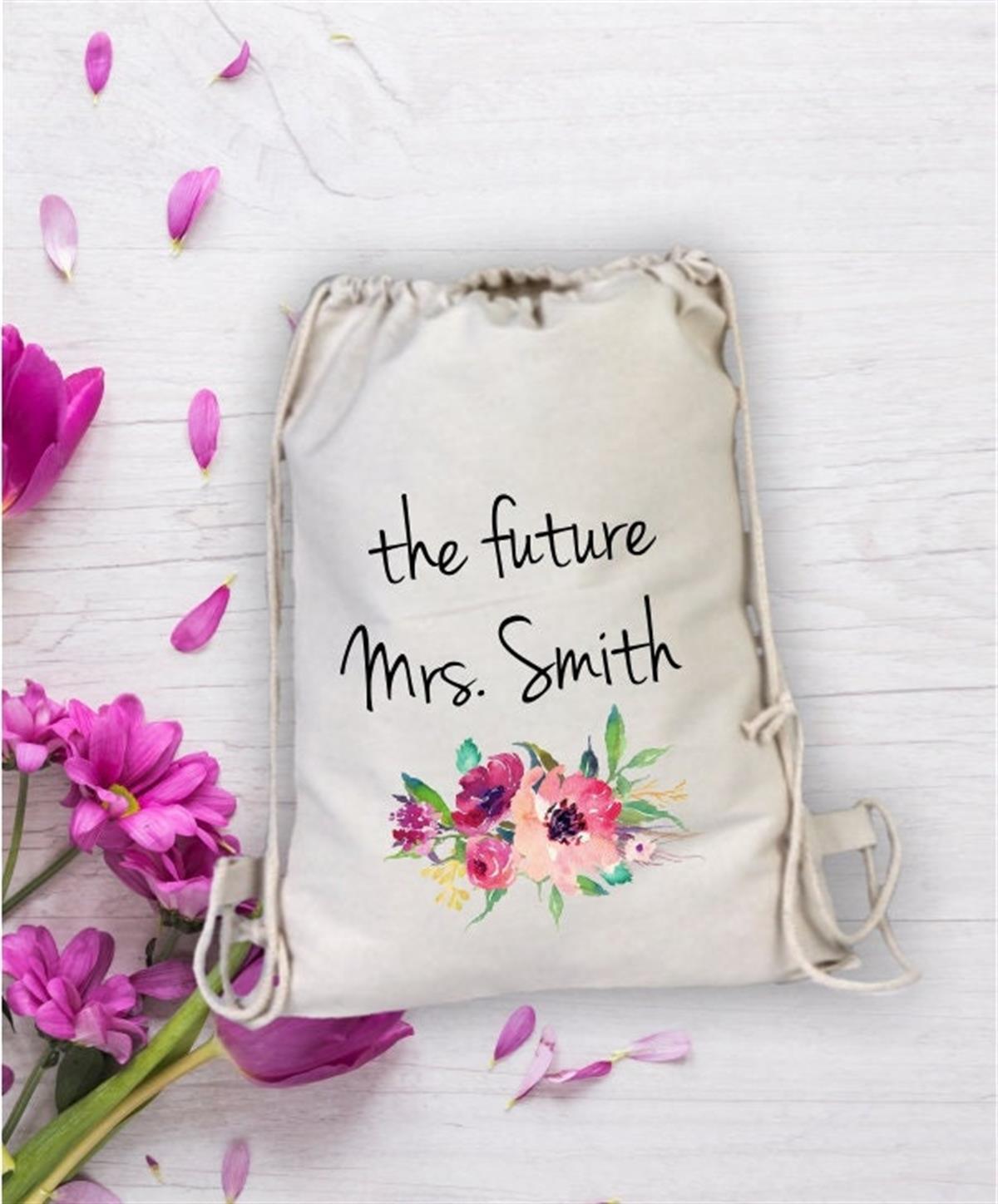 CLOSE BACK Backpack for a personalized flower patterned bachelor party