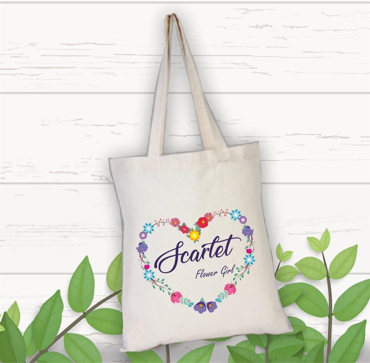 Personalized Flower Patterned Cloth Bag