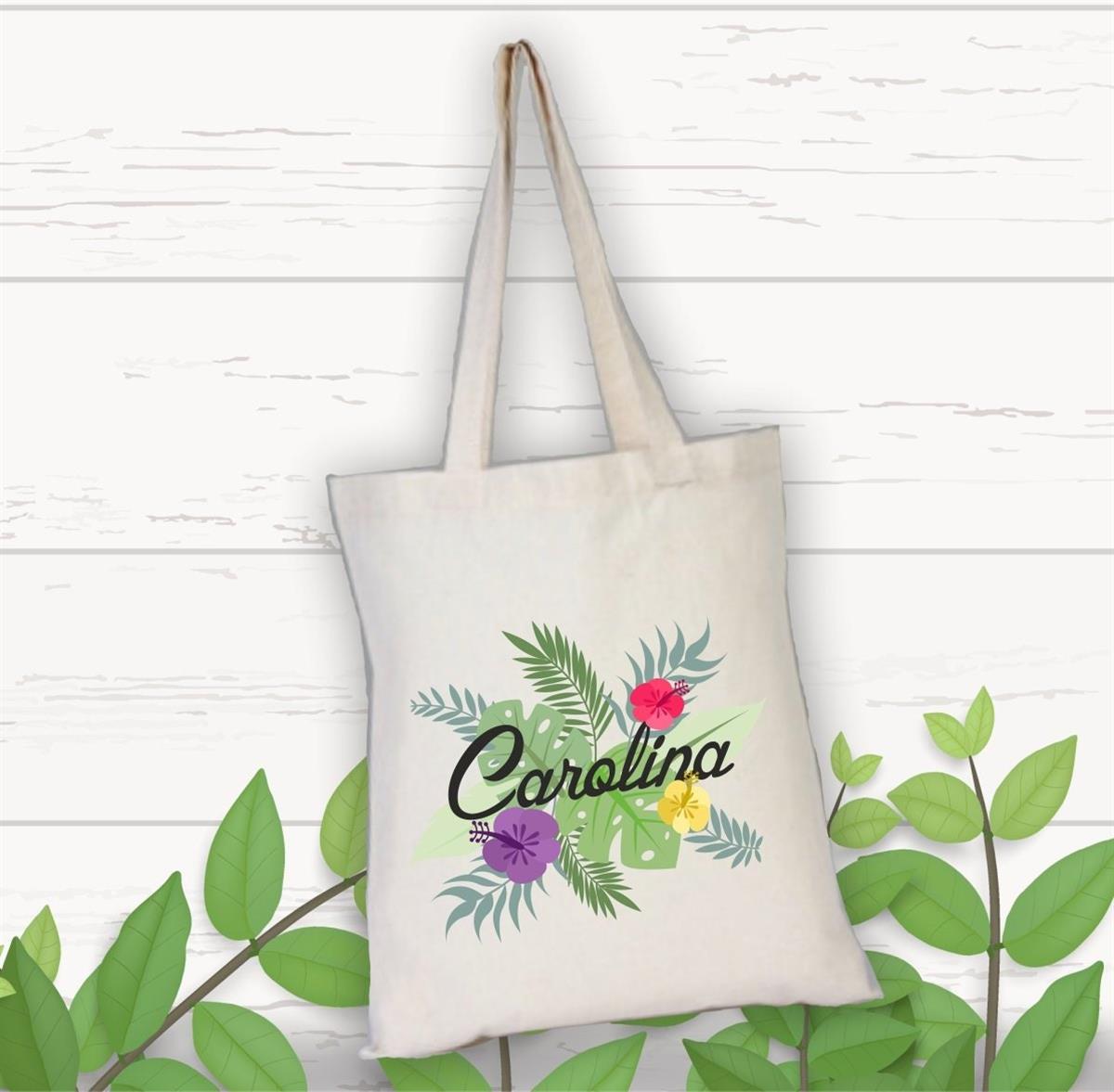 Gift cloth bag for a personalized Hawaii patterned bachelor party