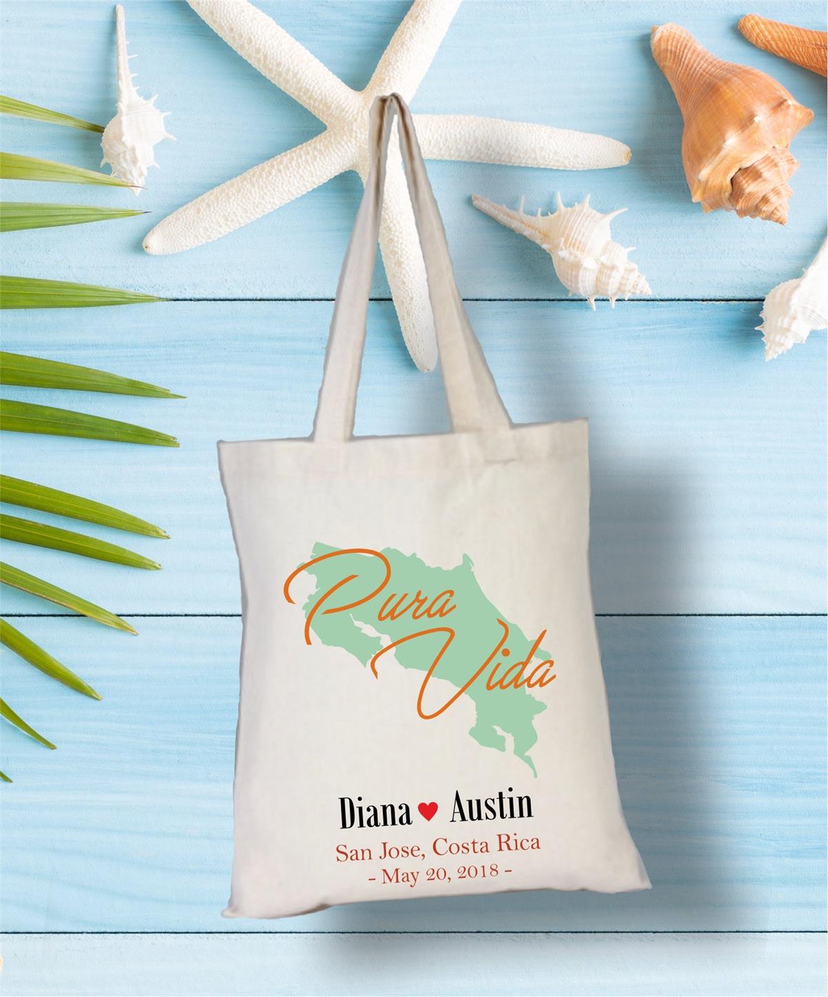 Personalized Costa Rica themed cloth bag