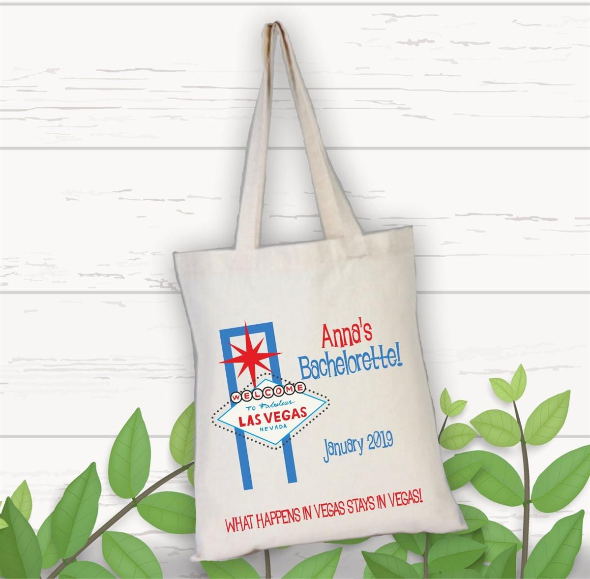 Cloth Bag for a Personalized Las Vegas Themed Bachelor Party