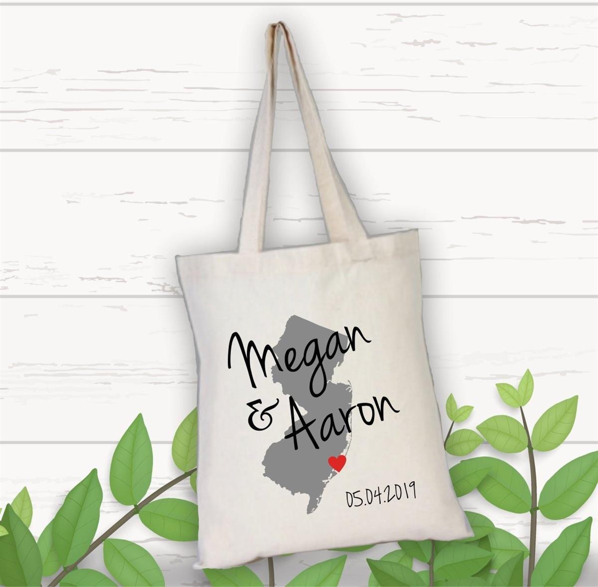 Cloth Bag for a personalized New Jersey themed bachelor party
