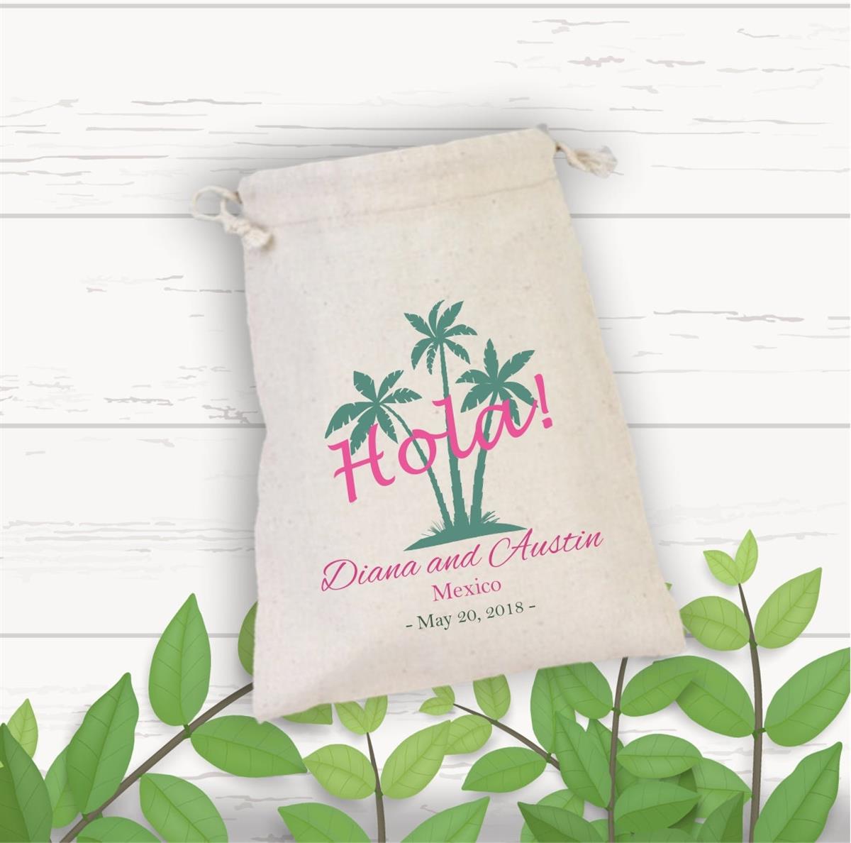 Cloth Bag for a personalized palm pattern bachelor party