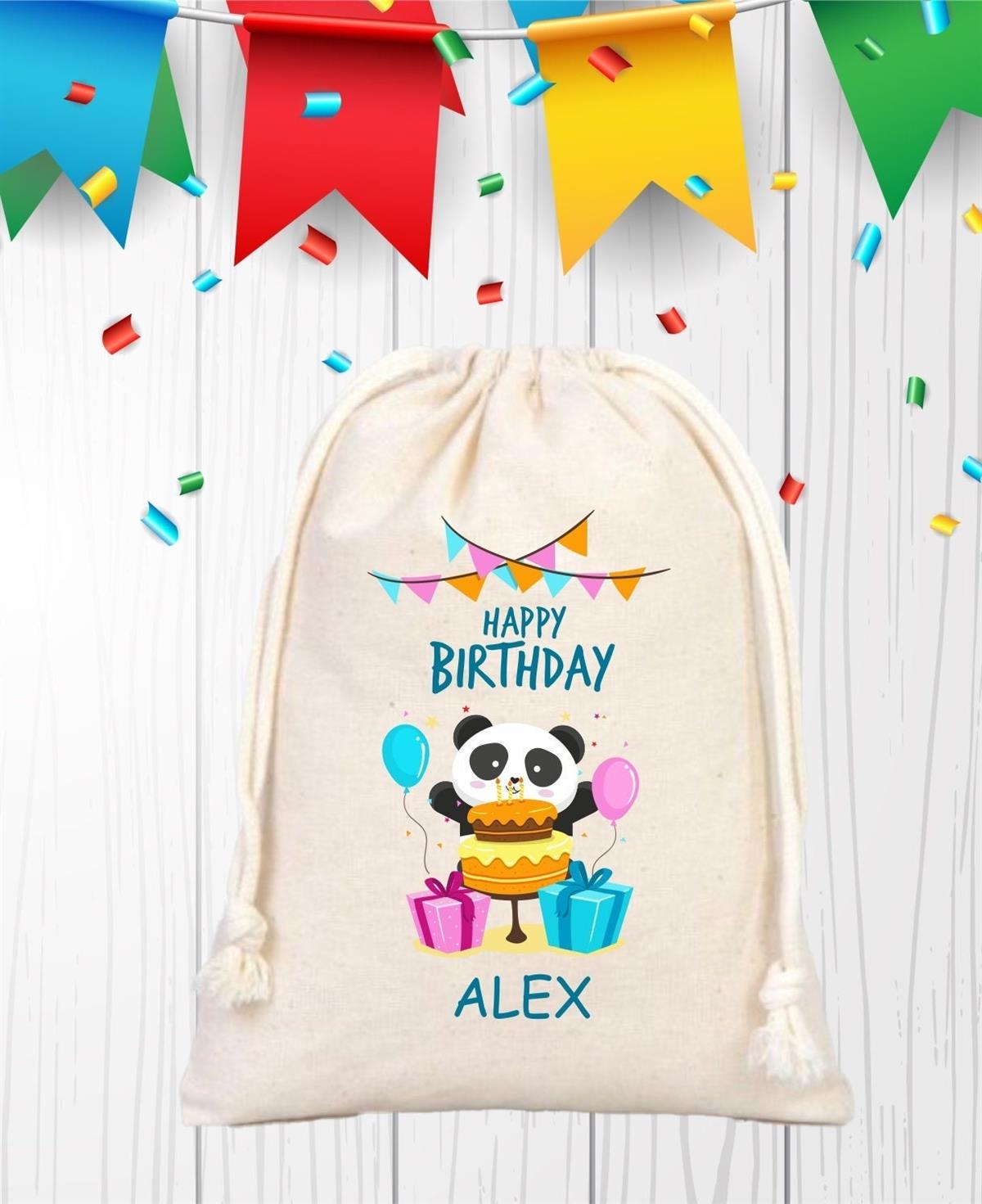 Personalized Colorful Cute Teddy Tedphones Patterned Gift Birthday Pouch