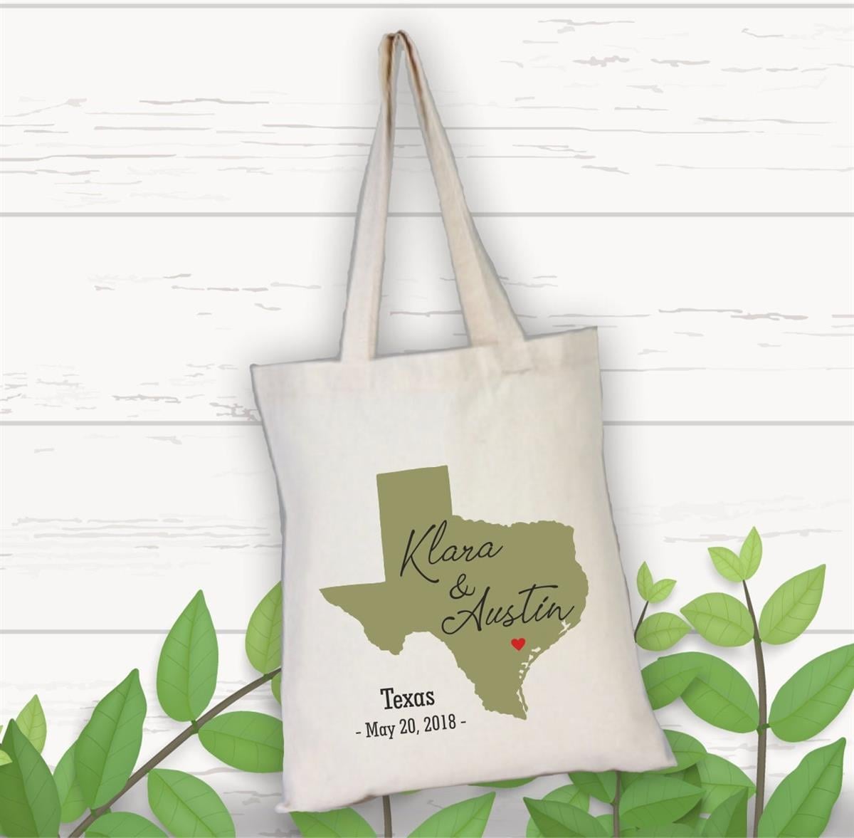 Gift cloth bag for a personalized Texas patterned bachelor party