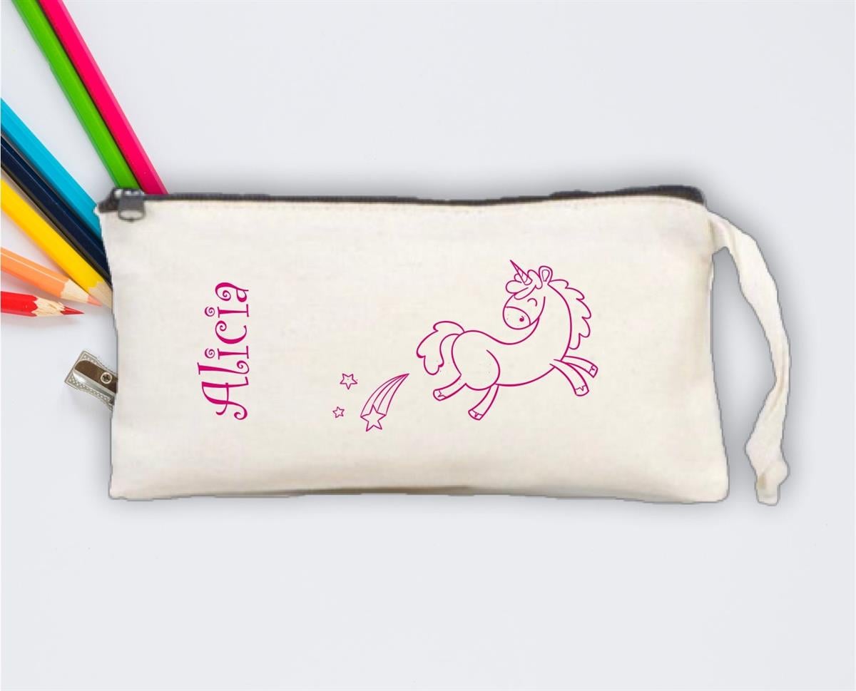 Personalized Unicorn Patterned Pencil Box