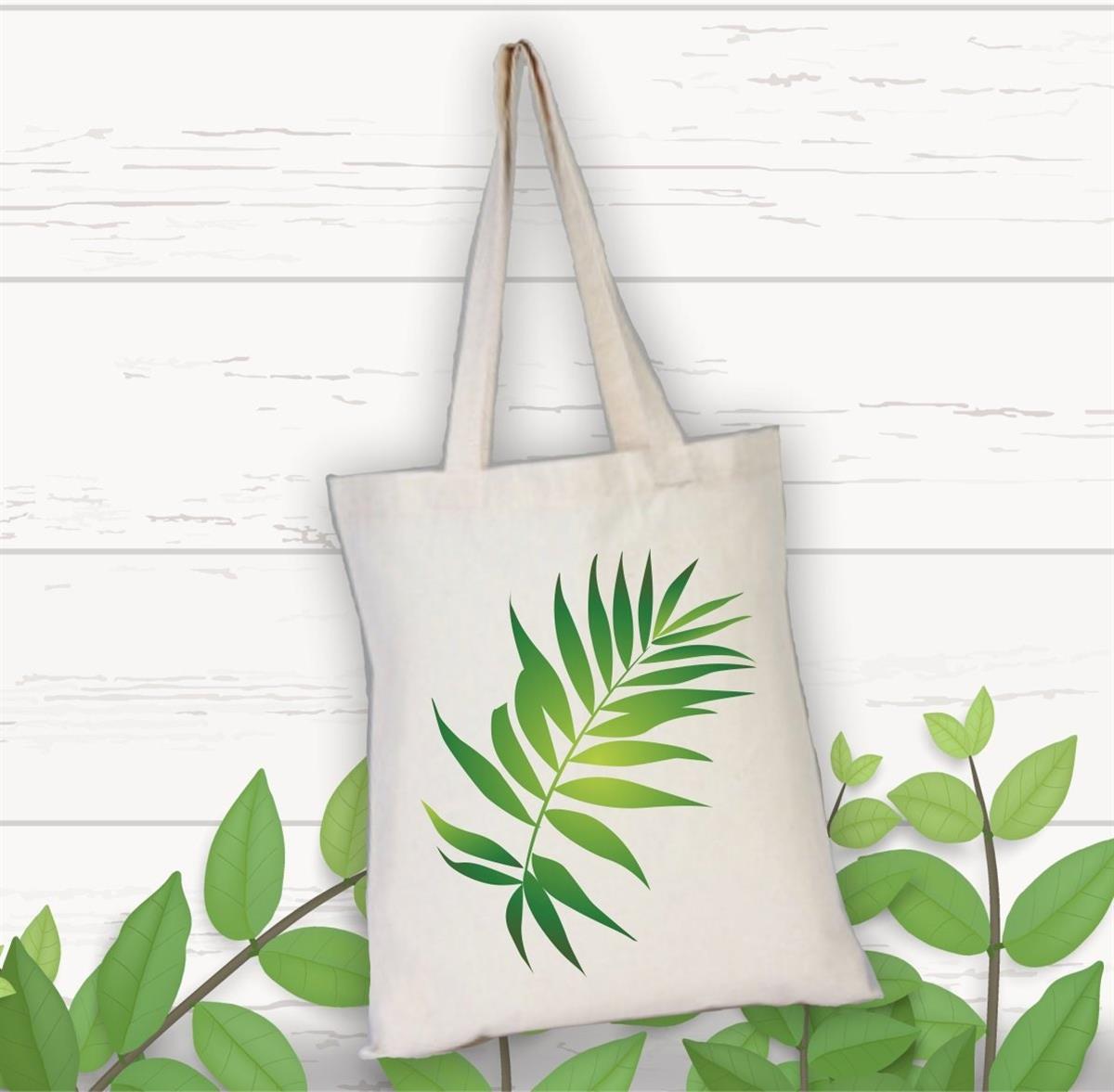 Gift cloth bag for a personalized green leaf pattern bachelor party