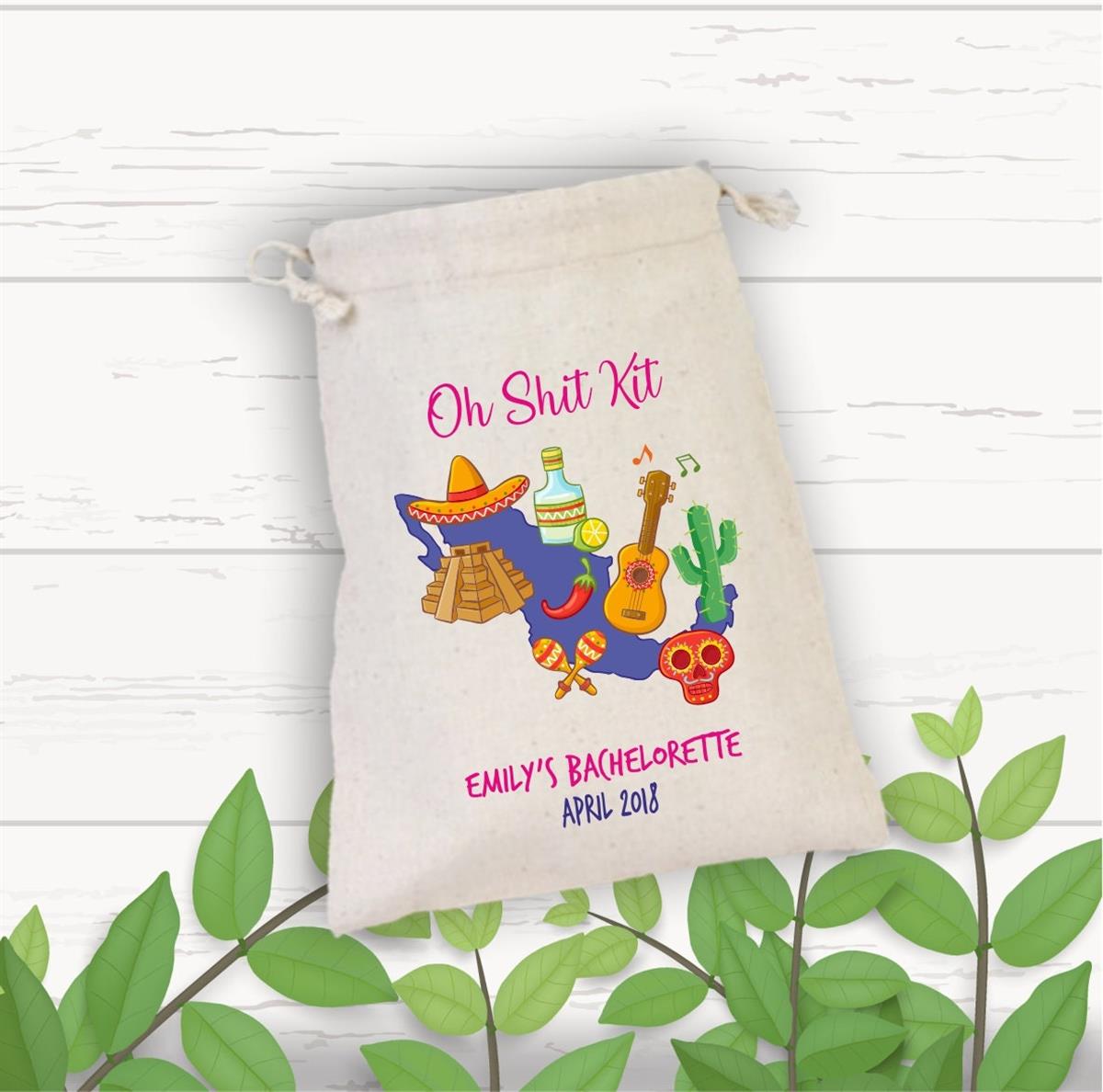 Mexican themed personalized cloth pouch