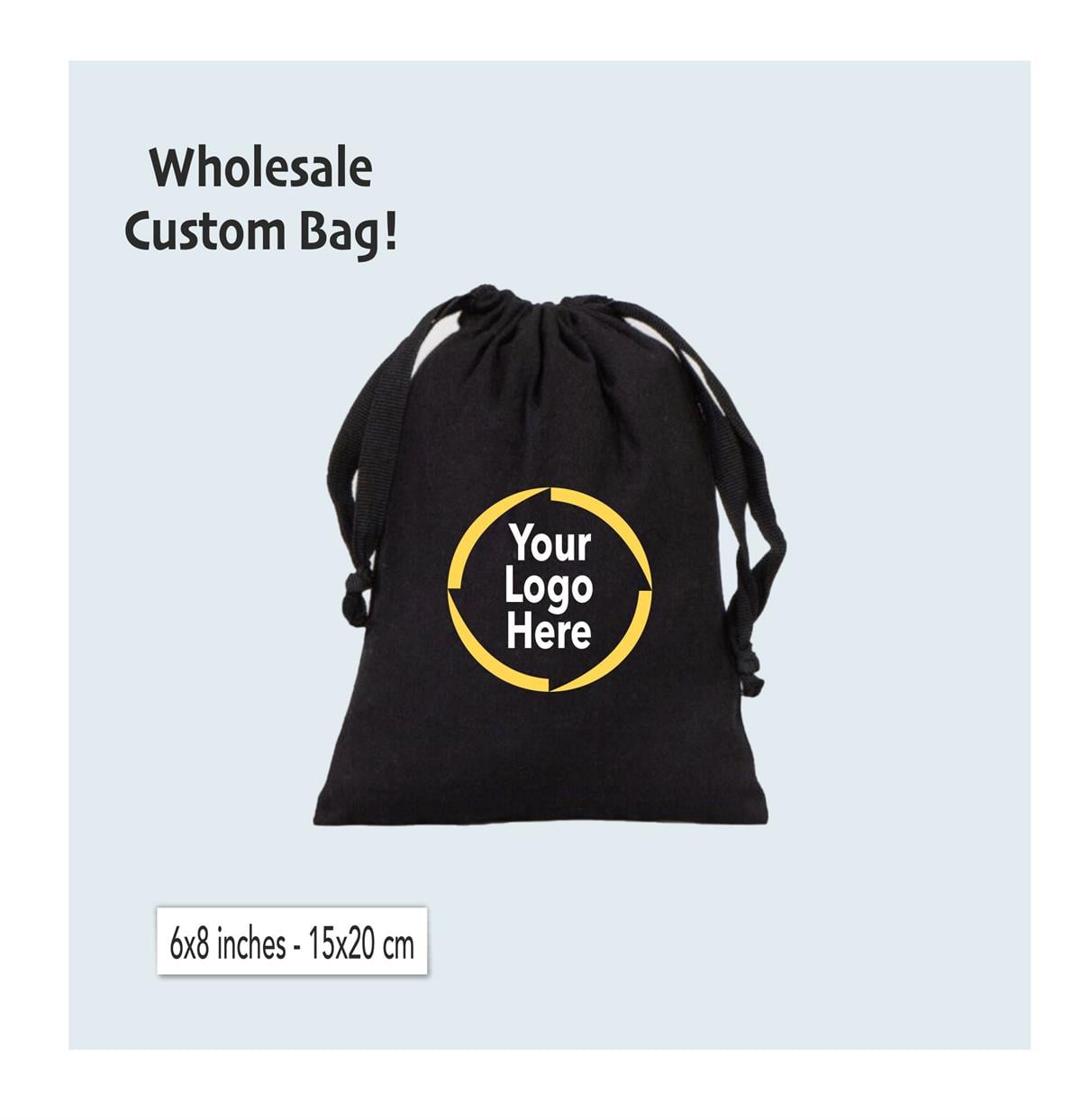 Customizable 15x20 cm cloth pouch, promotional cloth bag