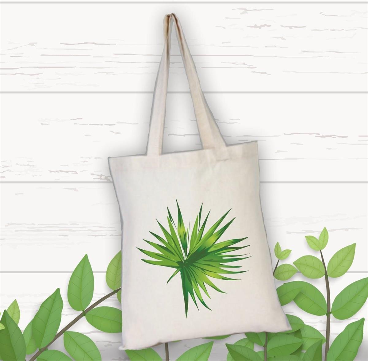 Palm tree illustrated beach themed gift bags