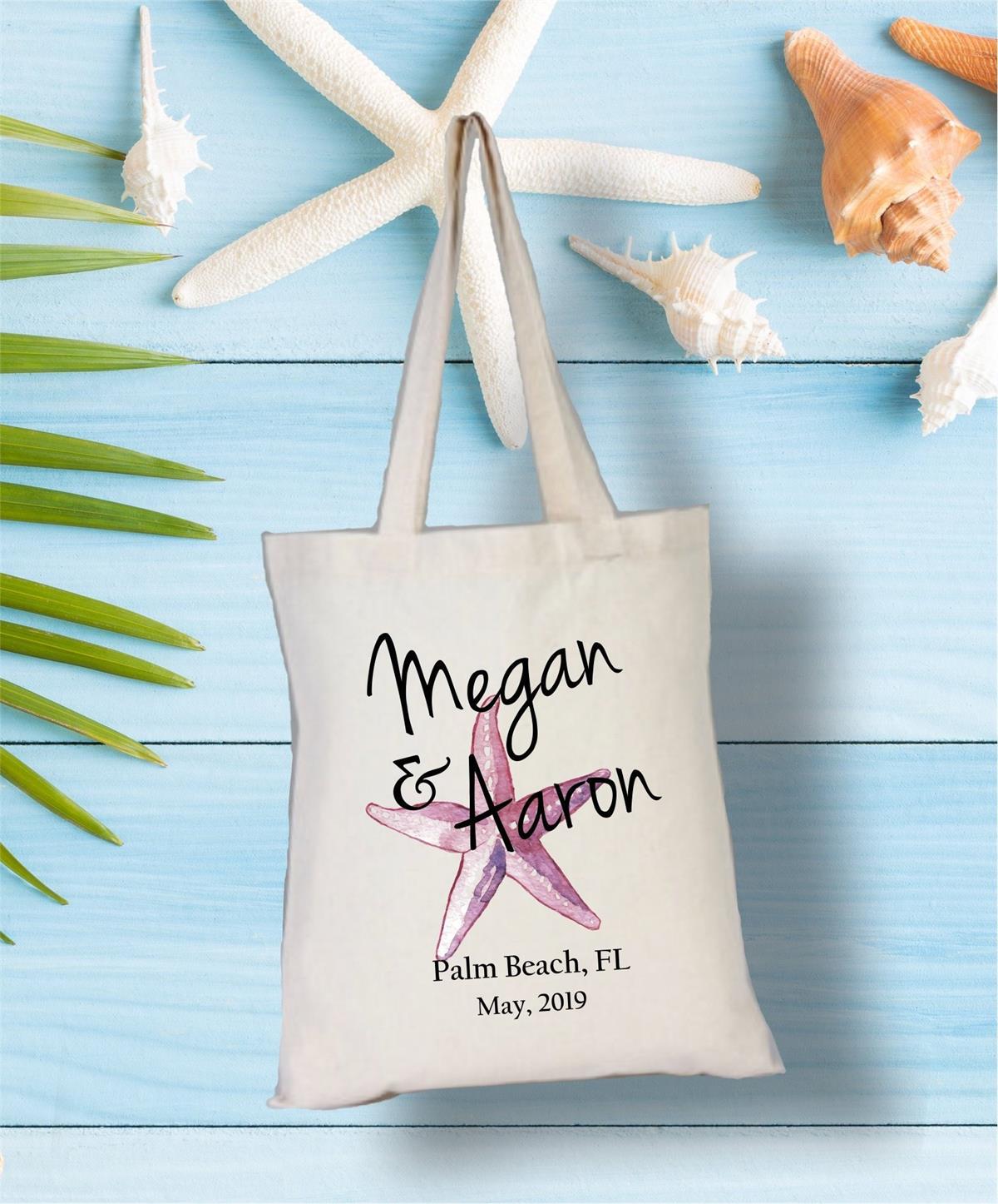 Palm themed bachelorette party gift cloth bag