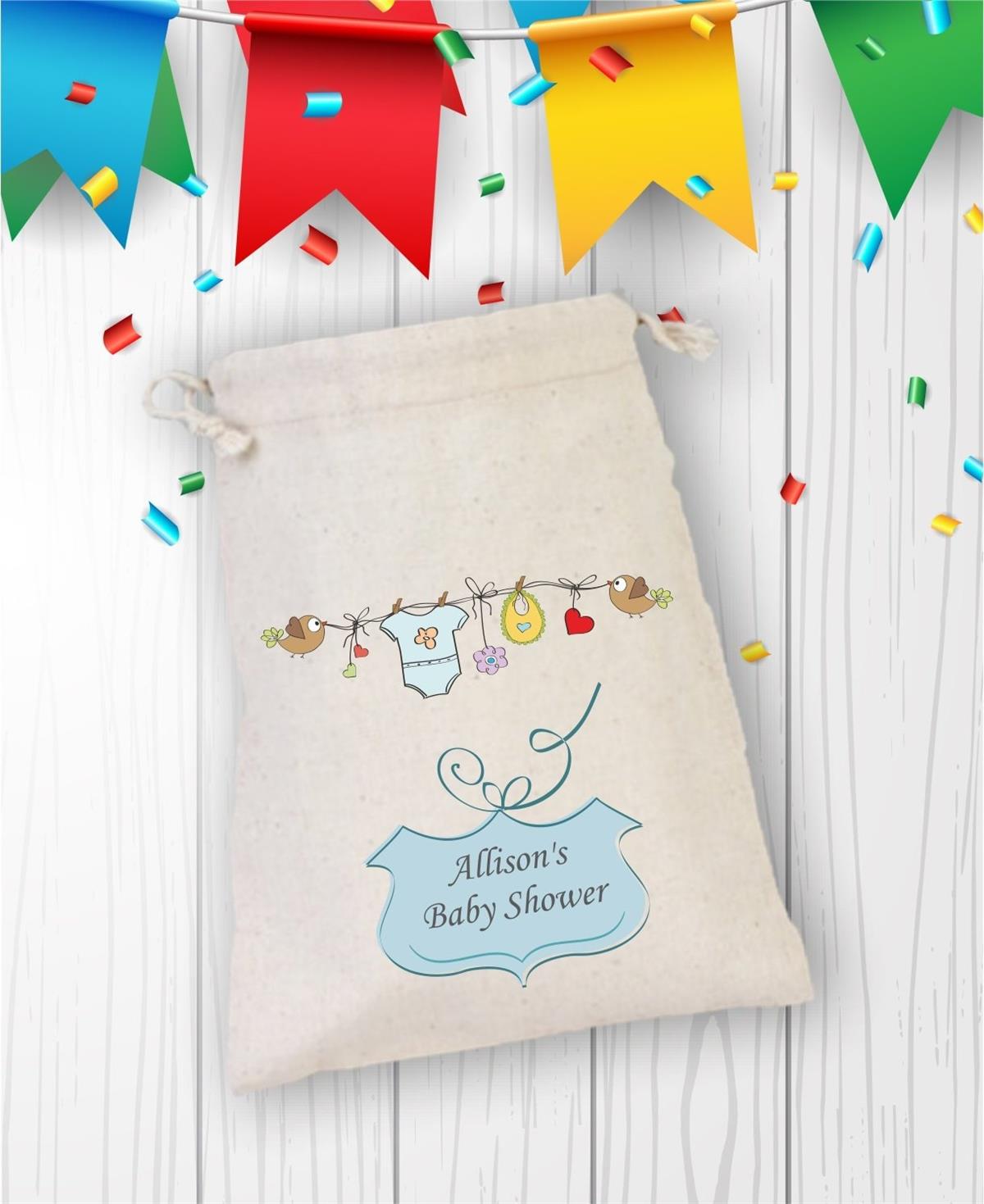 Cute Bird Themed Baby Shower Gift Pouch