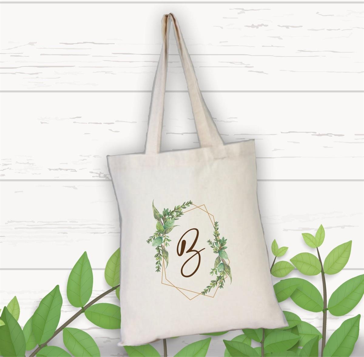 Cloth Bag for a Wedding Gift with Leaf Patterned