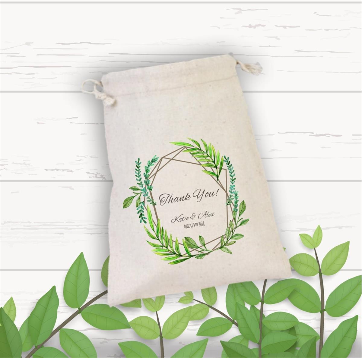 Green Leaf Natural Themed Gift Pouch