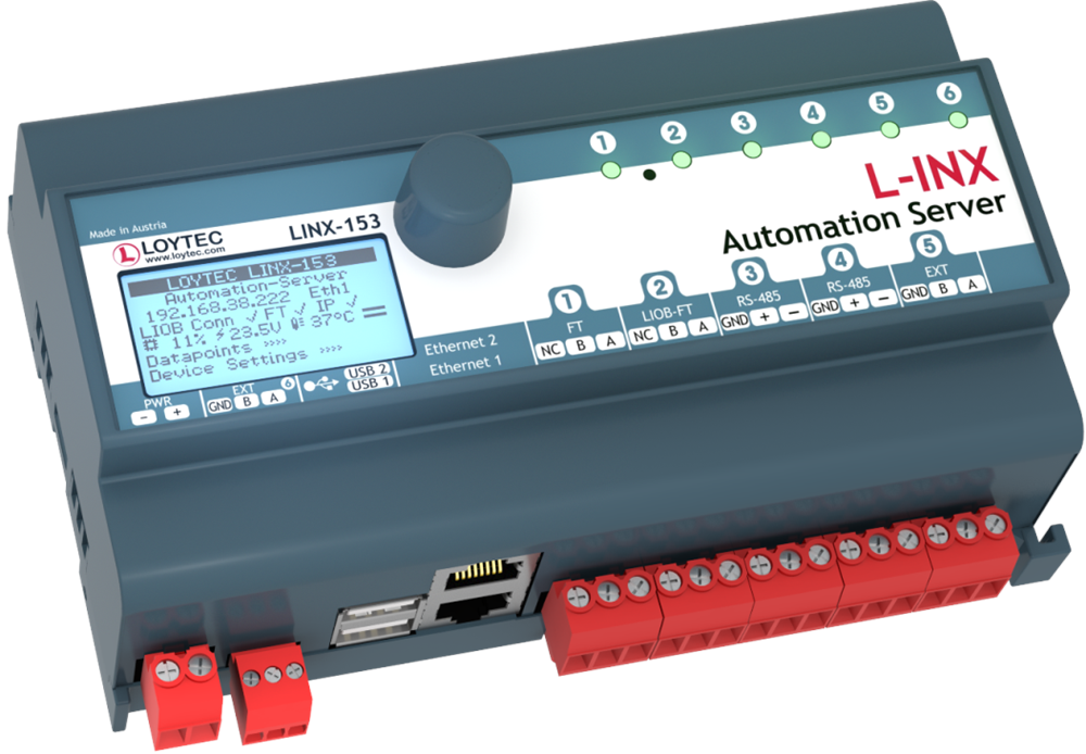 LoytecLINX-153Loytec LINX-153 Programlanabilir BACnet & Lonworks, Modbus Automation ServerAutomation Server