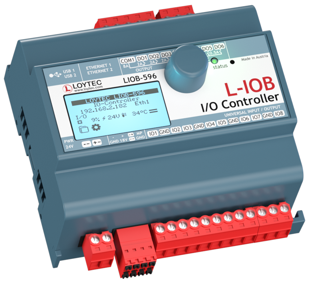 LoytecLIOB-596Loytec LIOB-596 L-IOB BACnet Modbus Haberleşmeli Dahili Web-Serverlı Programlanabilir Kontrol CihazıKontrol Cihazları