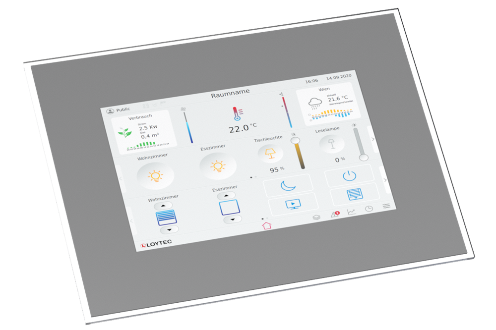 LoytecLVIS-3ME7-G1Loytec LVIS-3ME7-G1 Lonworks, BACnet ve Modbus Haberleşmeli Web Serverlı Dokunmatik PanelTouch Panel
