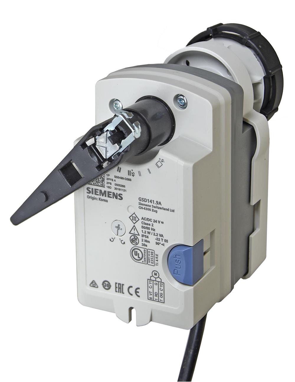 SiemensGSD161.9ASiemens GSD161.9A Küresel Vana Motoru AC/DC 24 V, DC 0…10 V, Oransal Kontrol, 2 Nm 2 ve 3 Yollu Vana Motorları