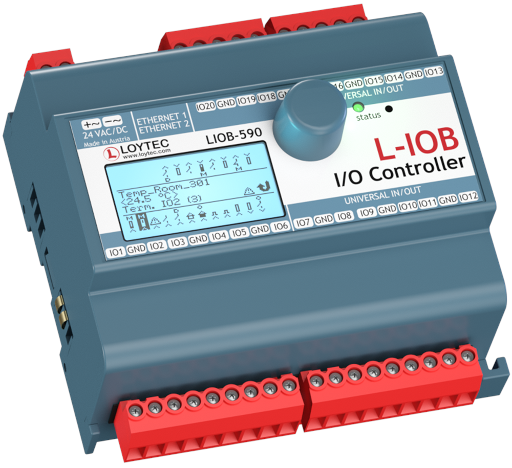 LoytecLIOB-590Loytec LIOB-590 L-IOB BACnet Modbus Haberleşmeli Dahili Web-Serverlı Programlanabilir Kontrol CihazıKontrol Cihazları