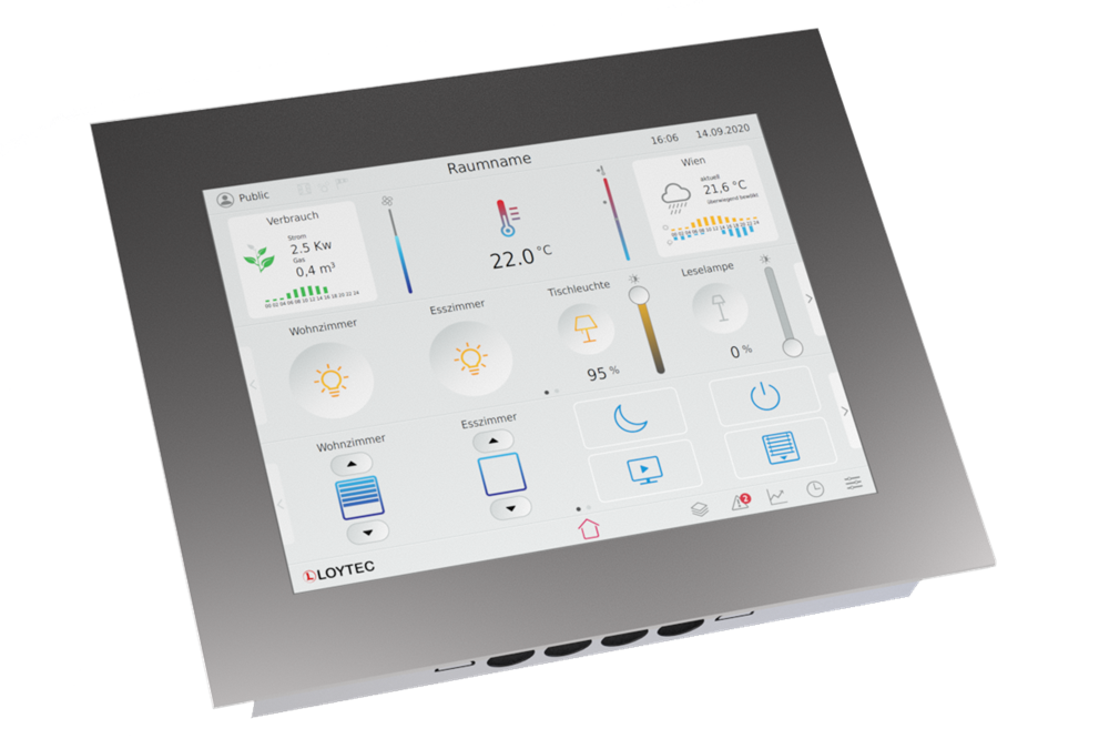 LoytecLVIS-3ME15-A1Loytec LVIS-3ME15-A1 Lonworks, BACnet ve Modbus Haberleşmeli Web Server'lı Dokunmatik PanelTouch Panel