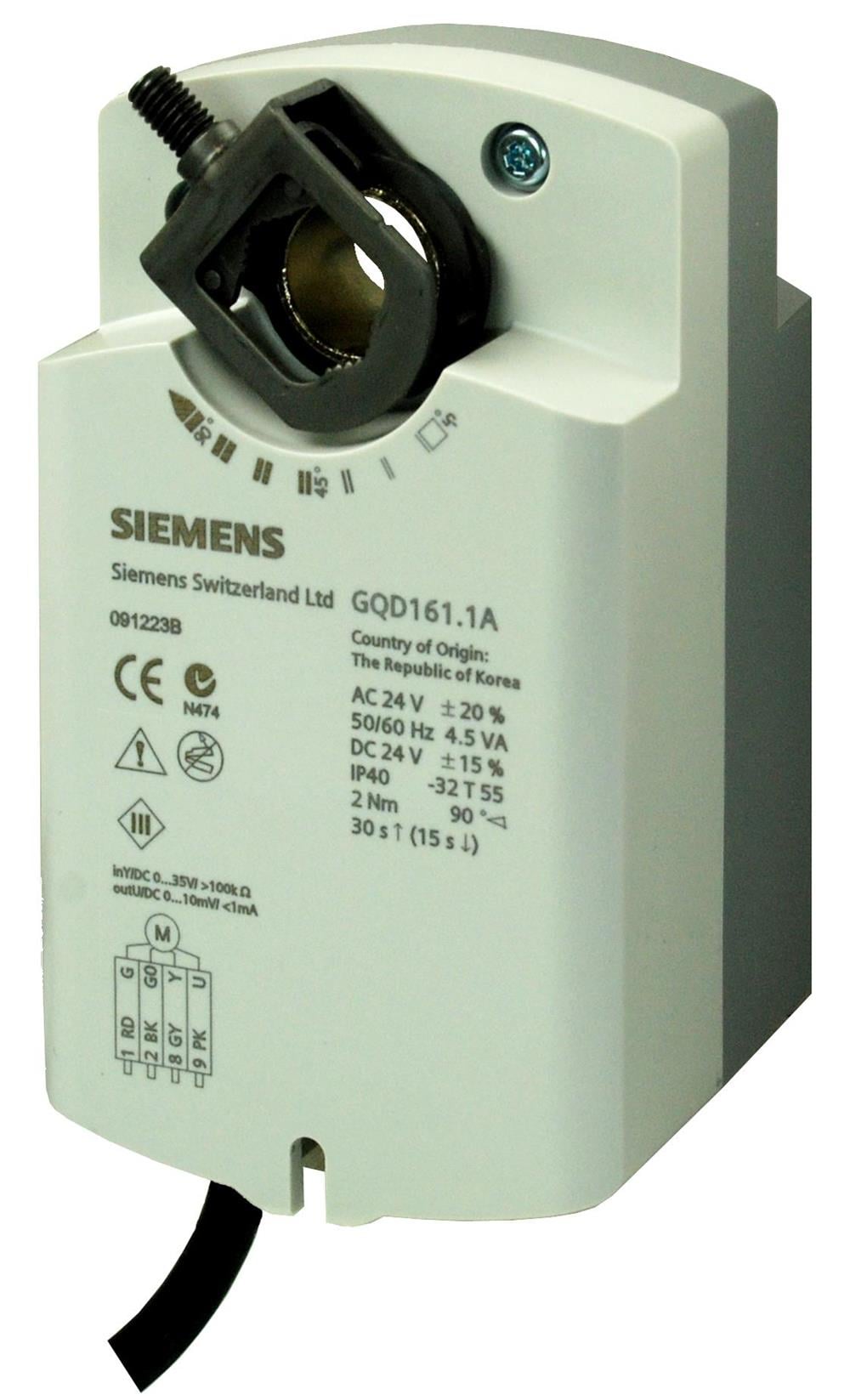 SiemensGQD161.1ASiemens GQD161.1A Rotary Tip Hava Damper MotoruRotary Hava Damper Motorları
