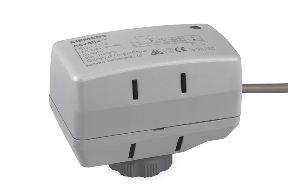 SiemensSUA21/3Siemens SUA21/3 Lineer Vana Motoru AC 230 V, 2P, On-Off, 170 N, 0,8 m2 ve 3 Yollu Vana Motorları