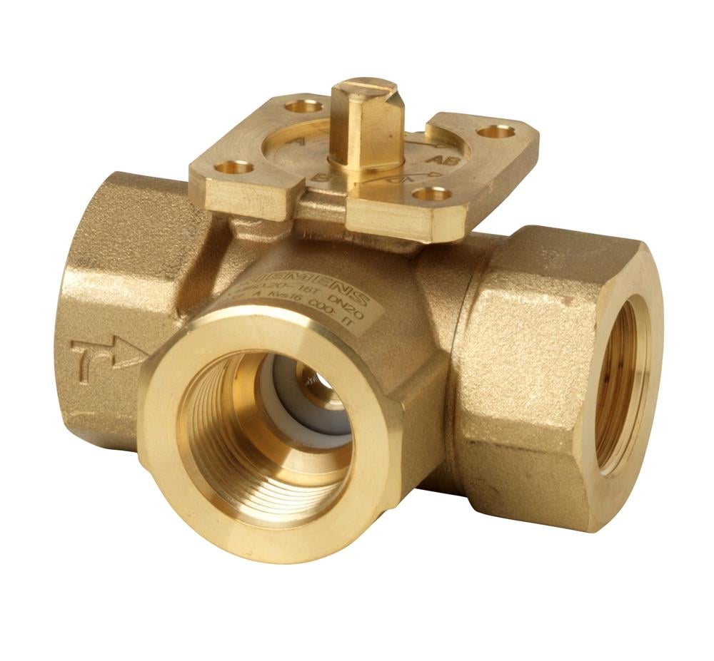 SiemensVBI60.20-16TSiemens VBI60.20-16T 3 Yollu Küresel Tip İç Dişli Vana Gövdesi, DN20 (3/4