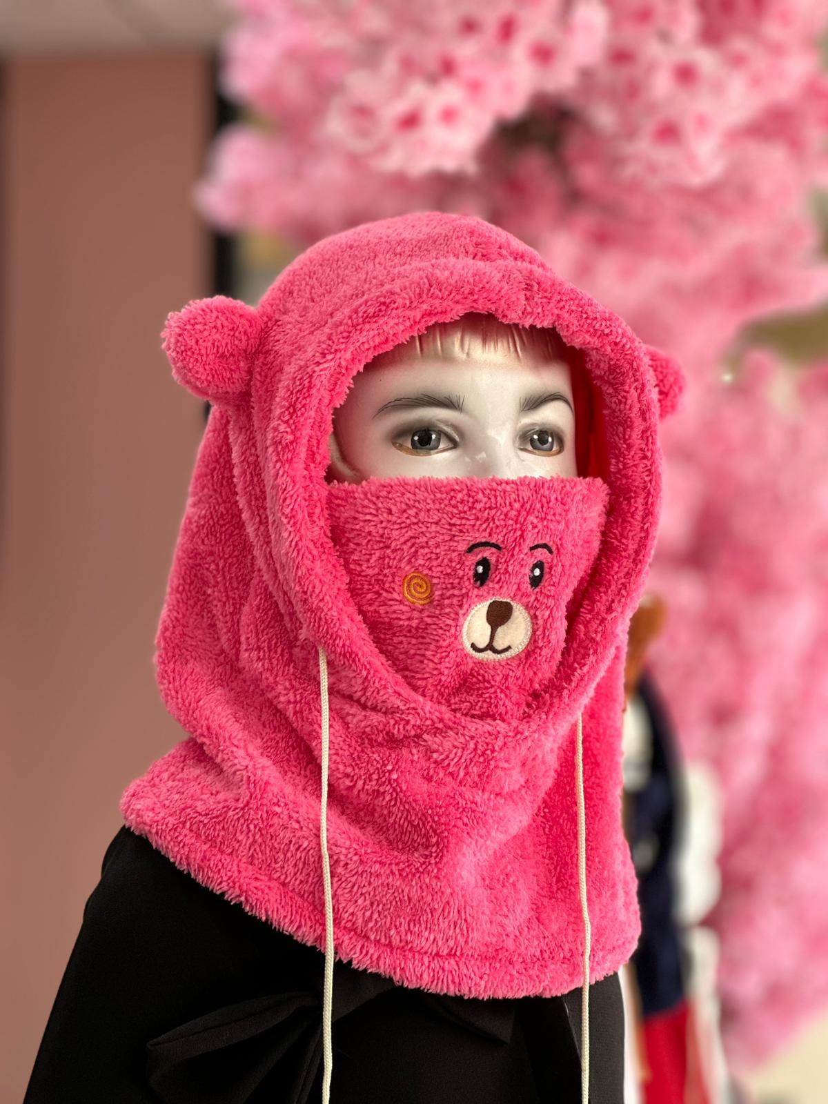 Pembe Teddy Şapka&Atkı