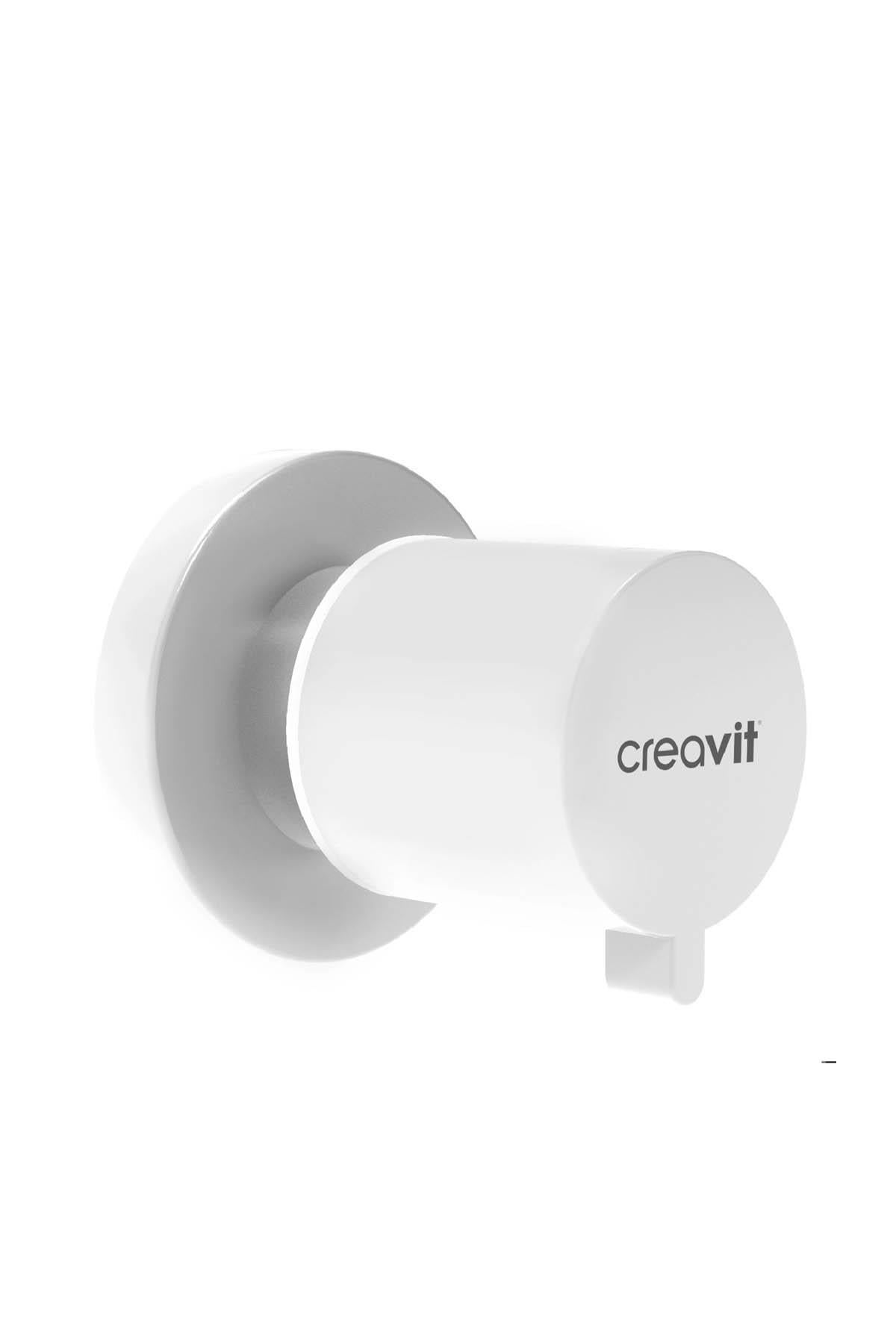 Creavit AC50L 1/2'' Aç-Kapa Ara Kesme Valfi Beyaz Mat