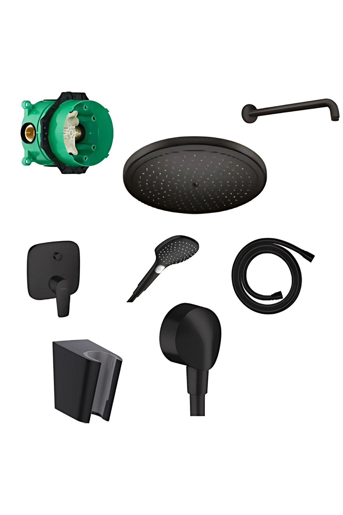 Hansgrohe Talis Ankastre Duş Seti (Mat Siyah)